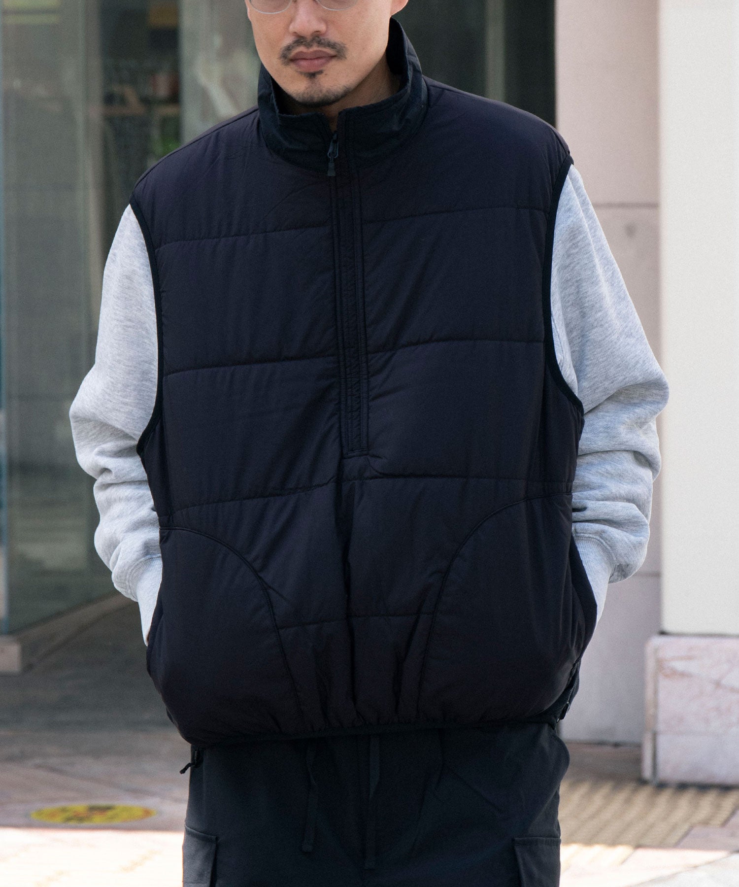 Tech Reversible Pullover Puff Vest