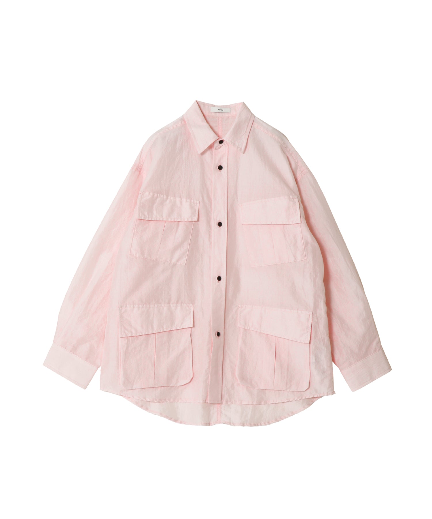 SILK LINEN POPLIN | JUNGLE FATIGUE SHIRT - ATON (エイトン) - tops 