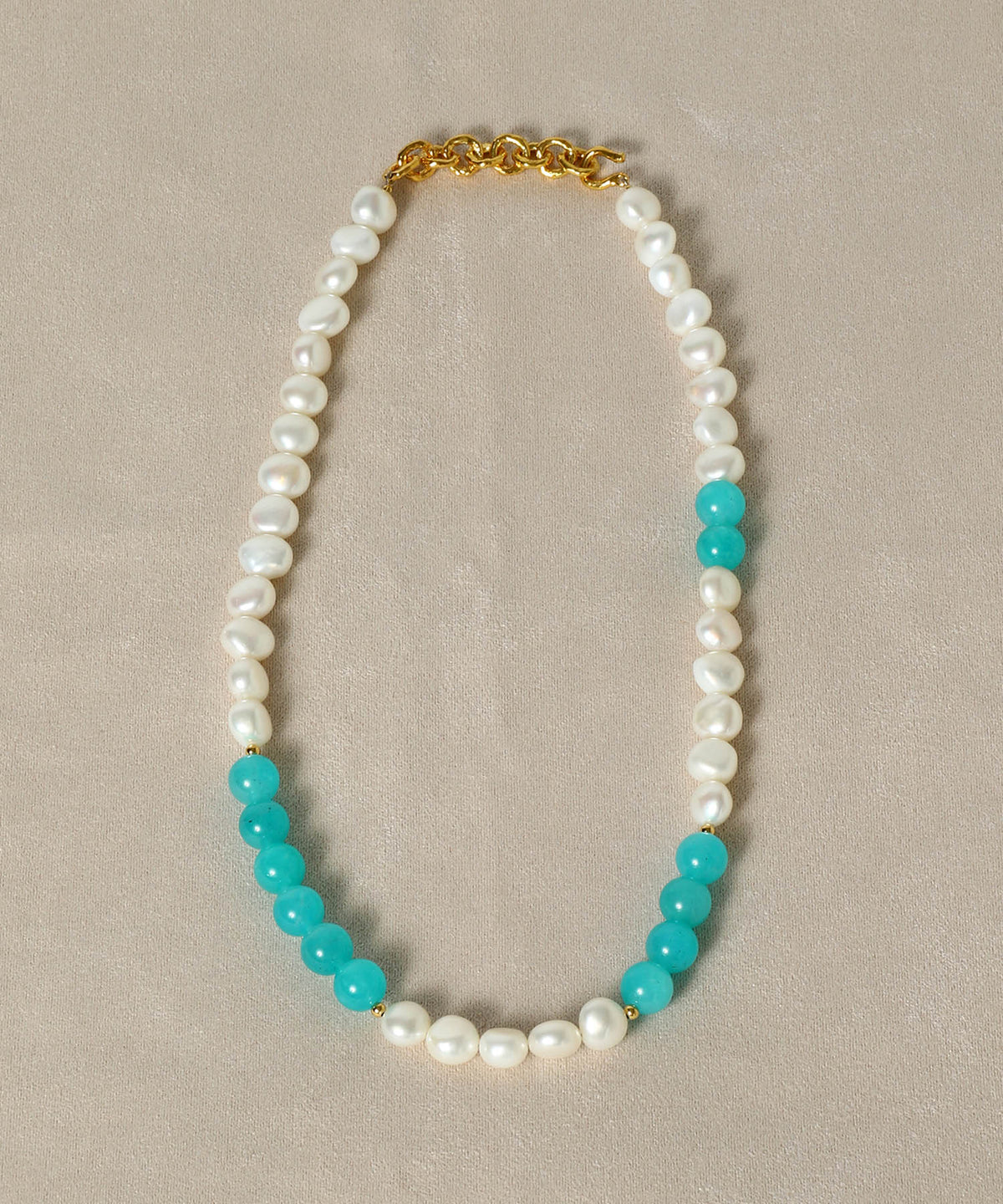 Baroque Pearl Amazonite Mix Necklace