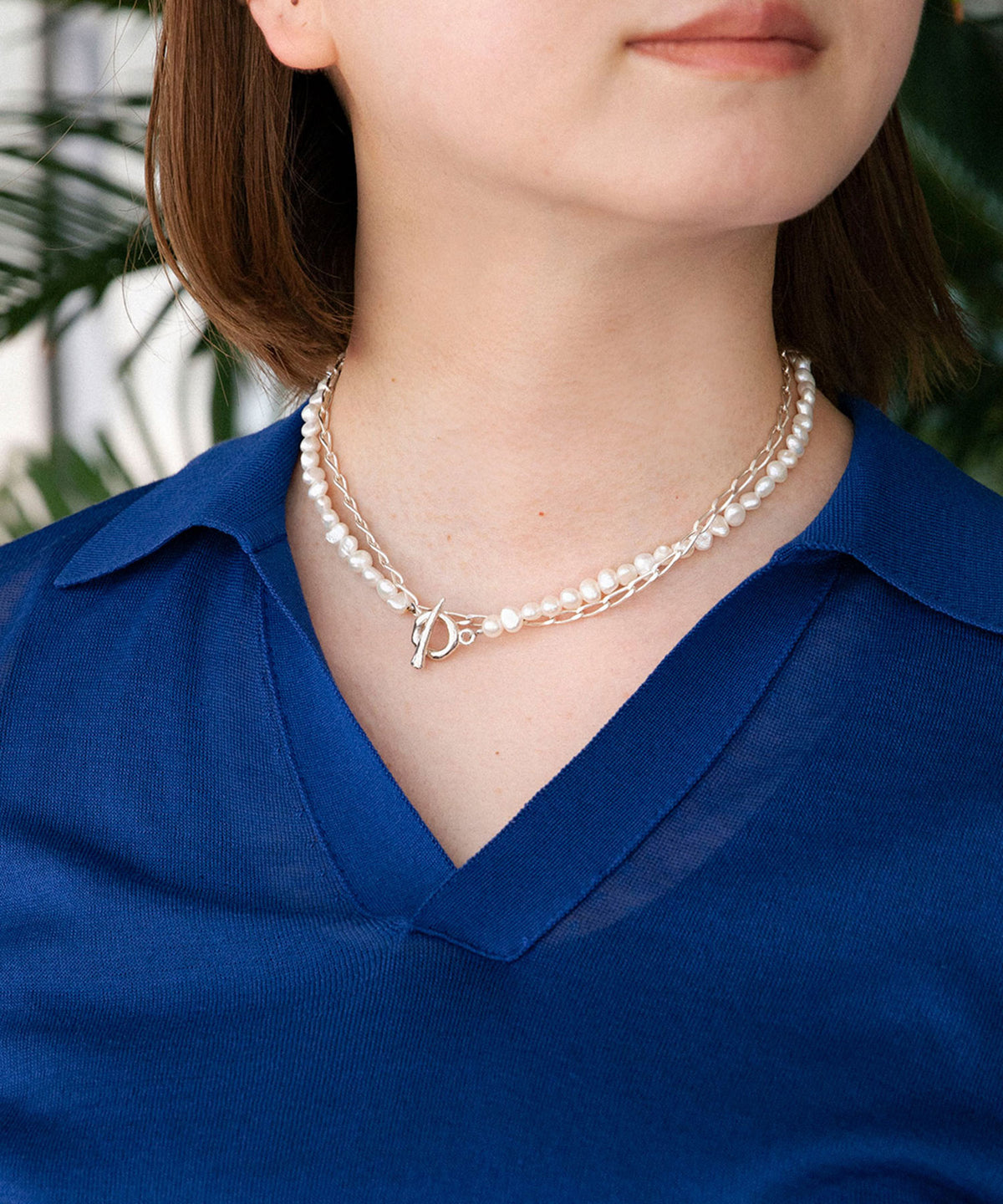 BAROQUE PEARL CHAIN 3WAY NECKLACE