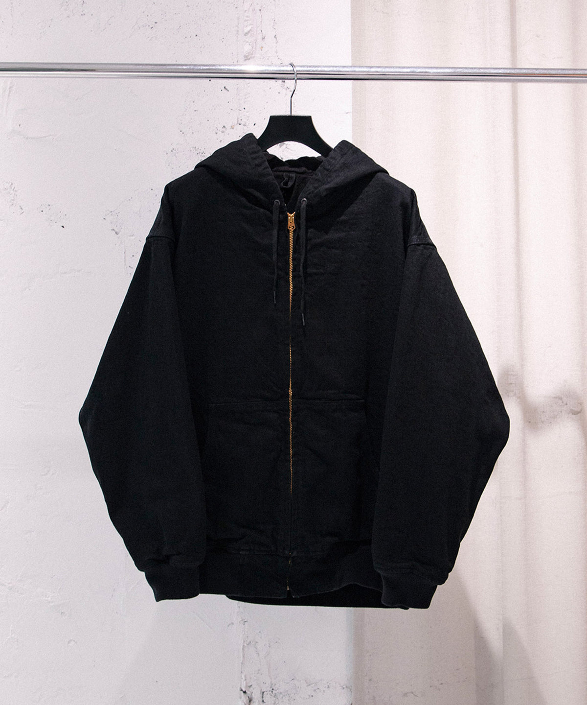 ブラックデニム ジップパーカ