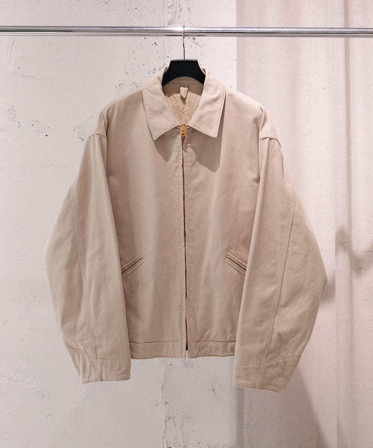 コットンツイル ジップショートジャケット