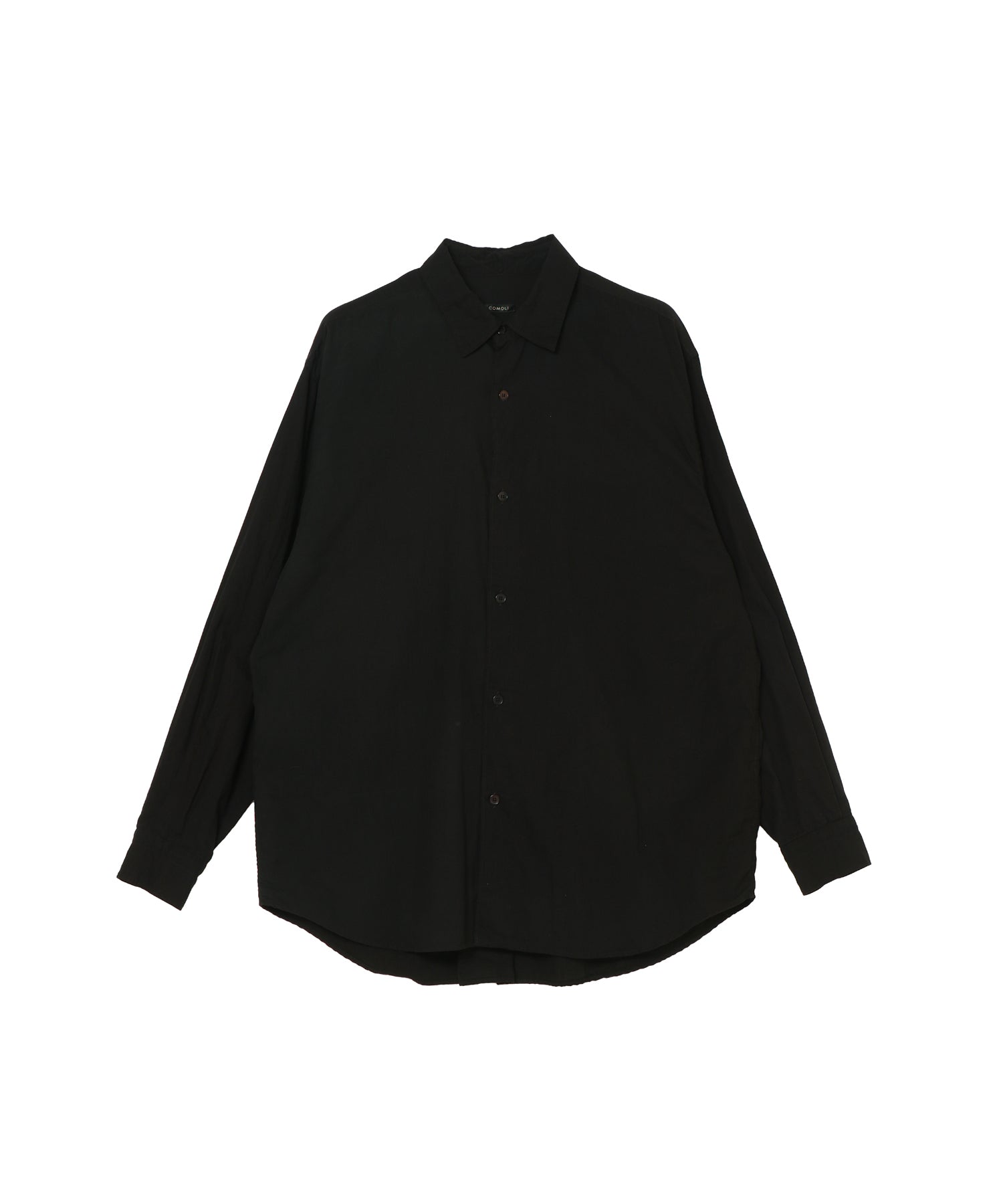美品 希少 サイズ1 19ssコモリシャツ Shirt 黒タグ 限定 黒 comoli 22ss コモリシャツ 1 ブラック(直営店限定カラー)