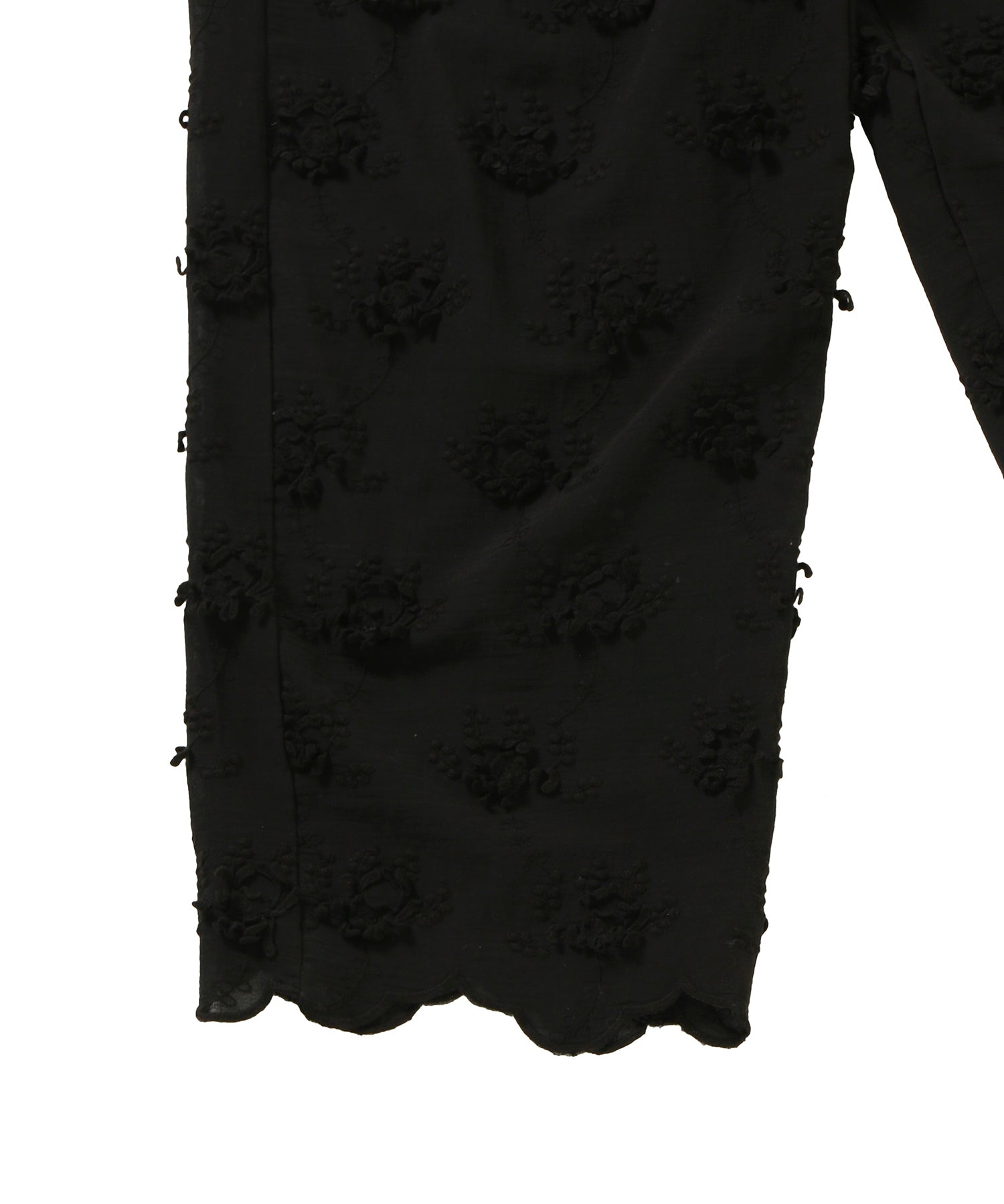 Sheer Cotton 3D Embroidery Easy Pants - 250433204004