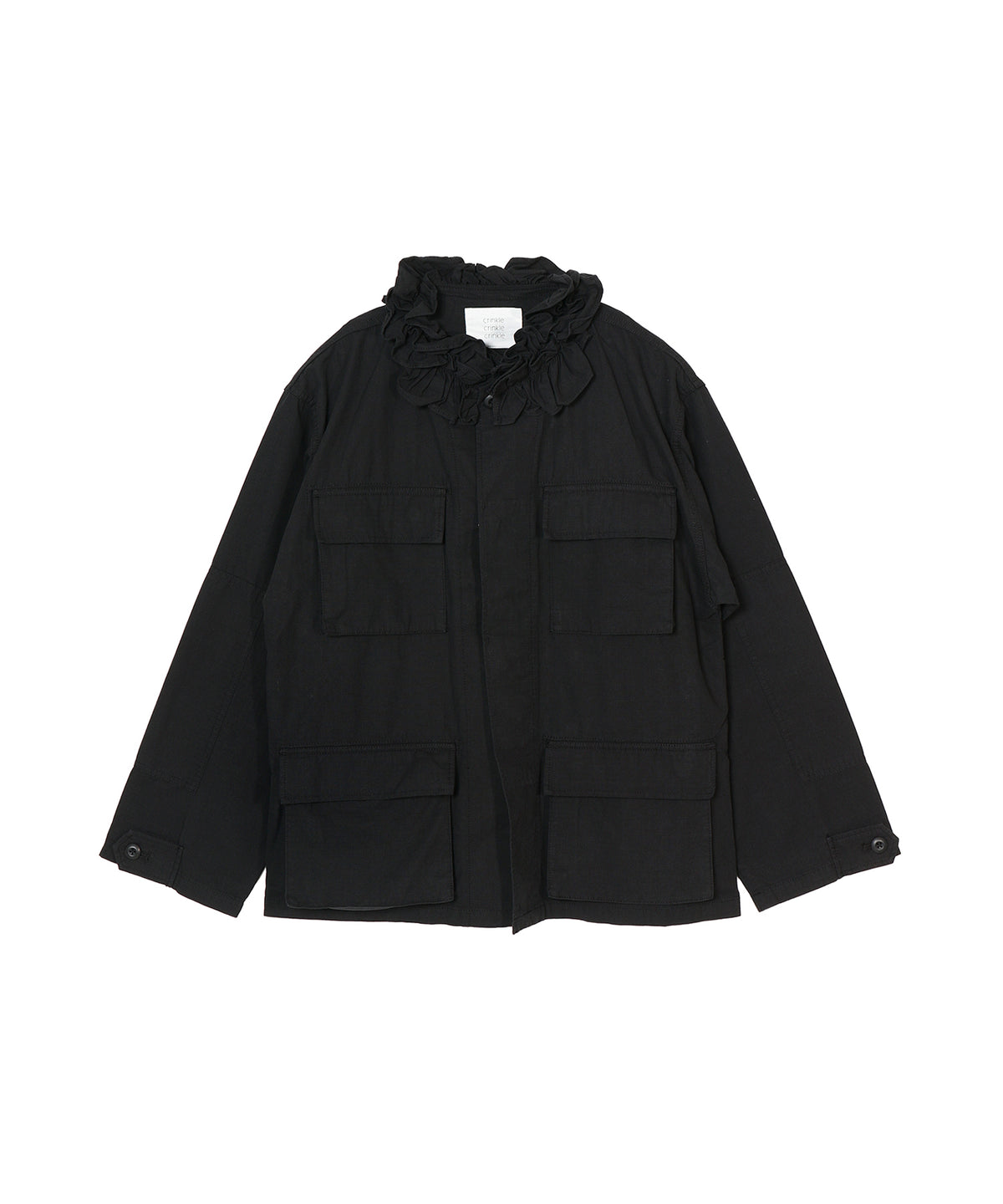 frill collar military jacket