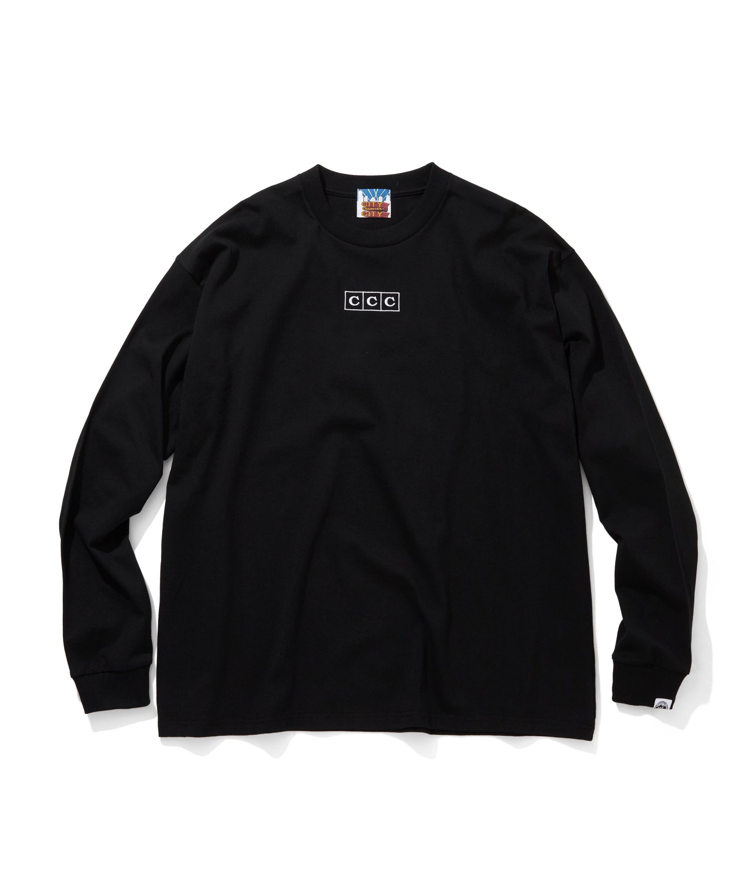 EMBROIDERED LOGO COTTON L/S T-SHIRTS - CITY COUNTRY CITY