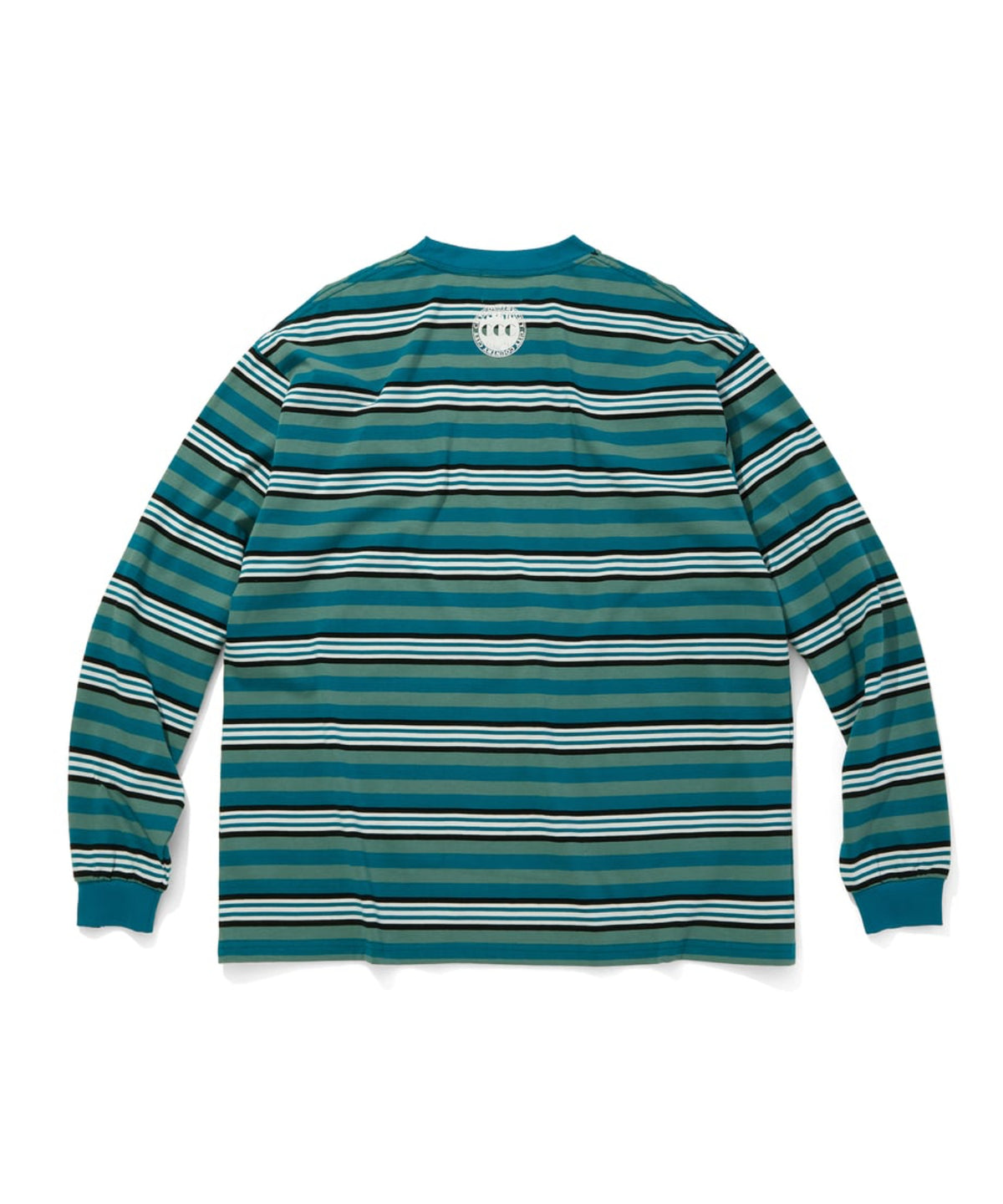 Embroidered Logo Multi Border L/S T-Shirt