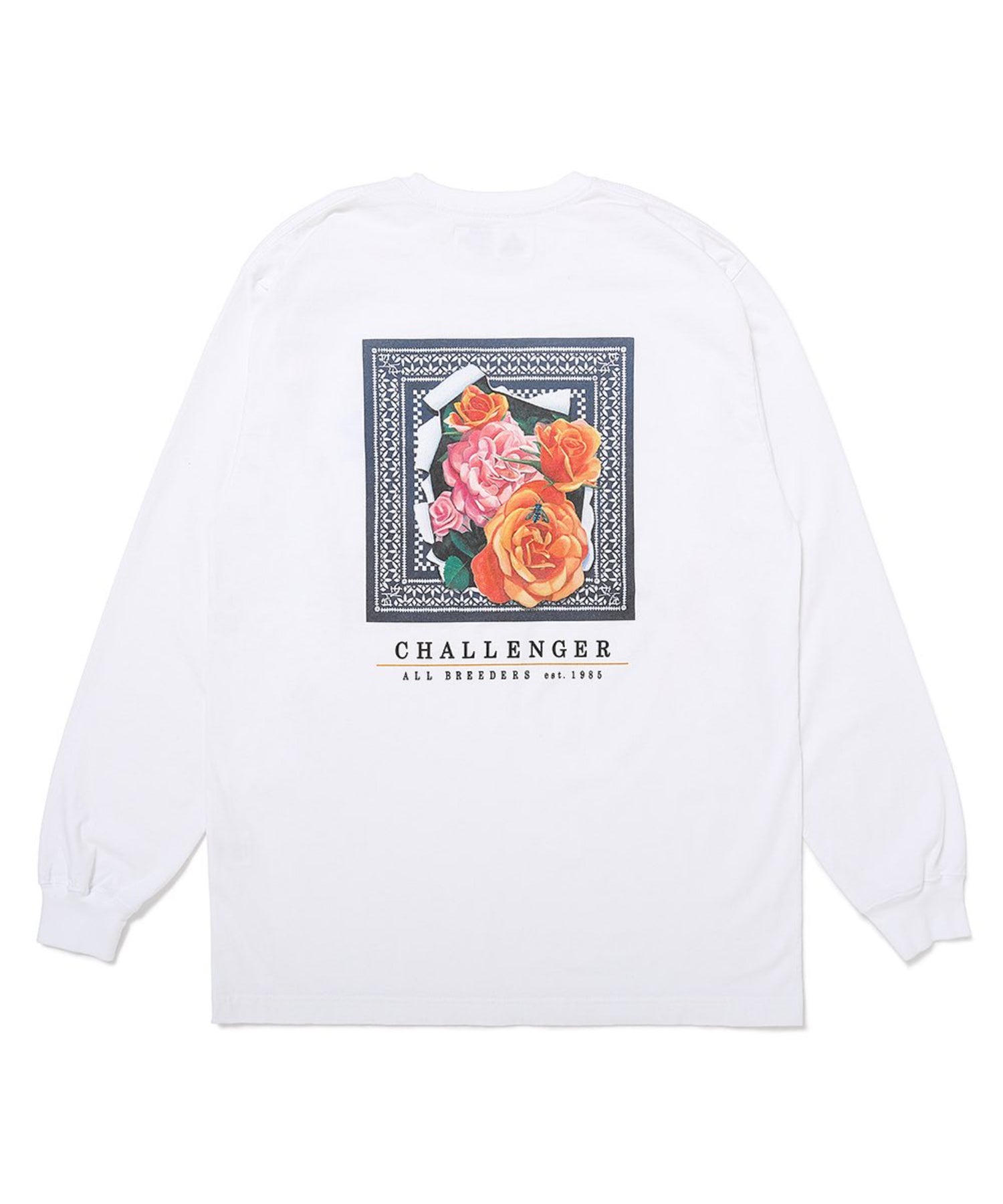 トップス L BK CHALLENGER L/S ROSE BANDANA TEE L/S ROSE BANDANA TEE - CHALLENGER (チャレンジャー) - tops