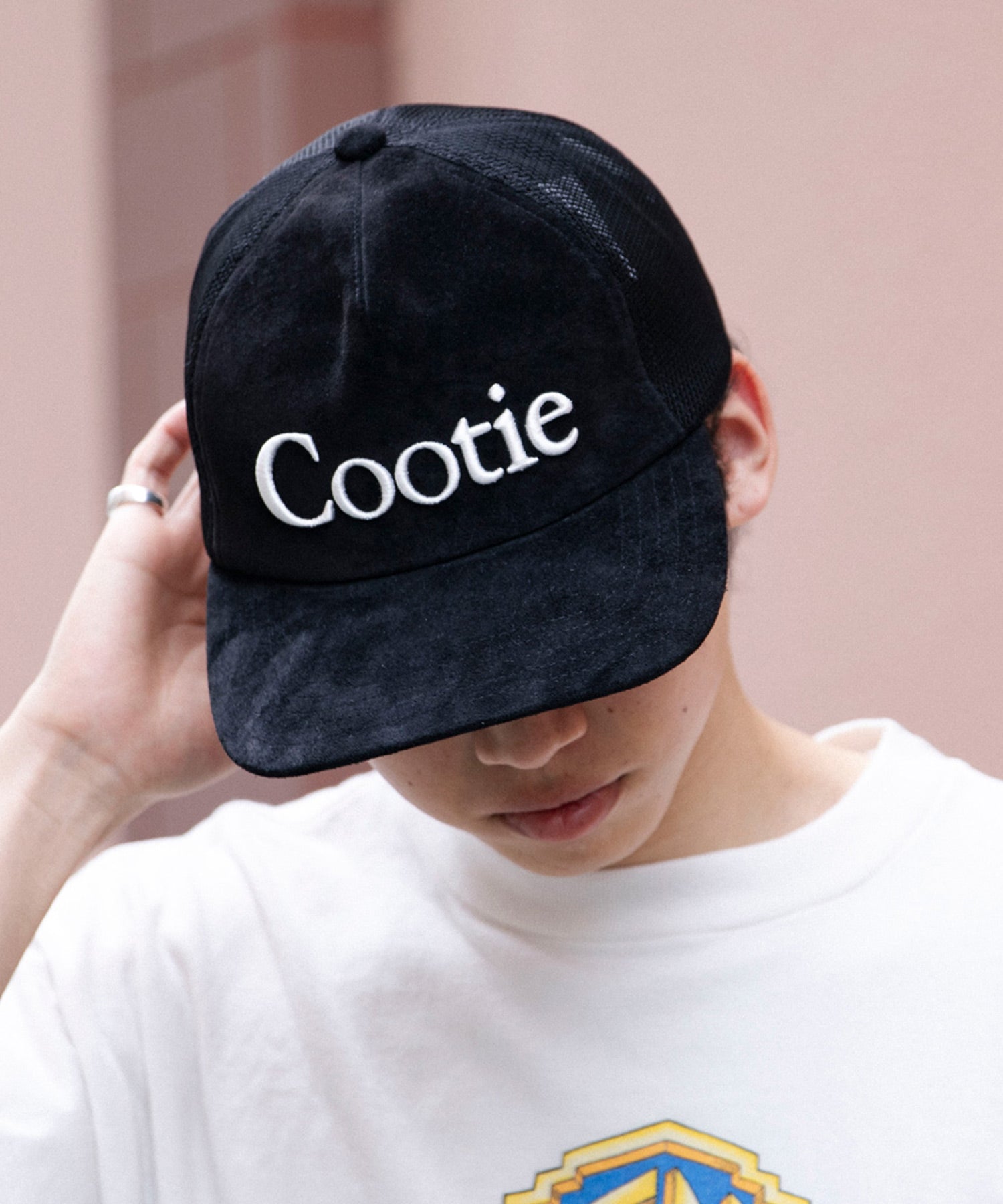 Suede 5 Panel Mesh Cap - COOTIE PRODUCTIONS (クーティー