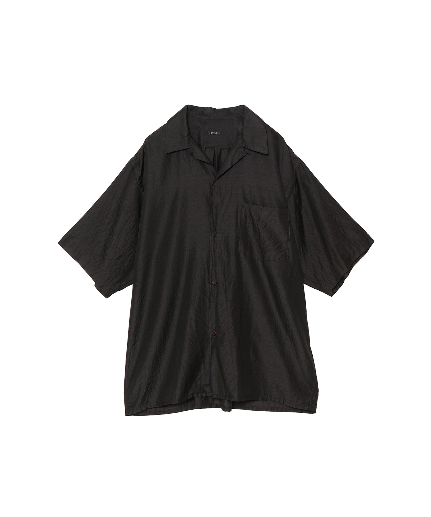 comoli 半袖 シャツ ウールシルク 半袖オープンカラーシャツ - COMOLI 