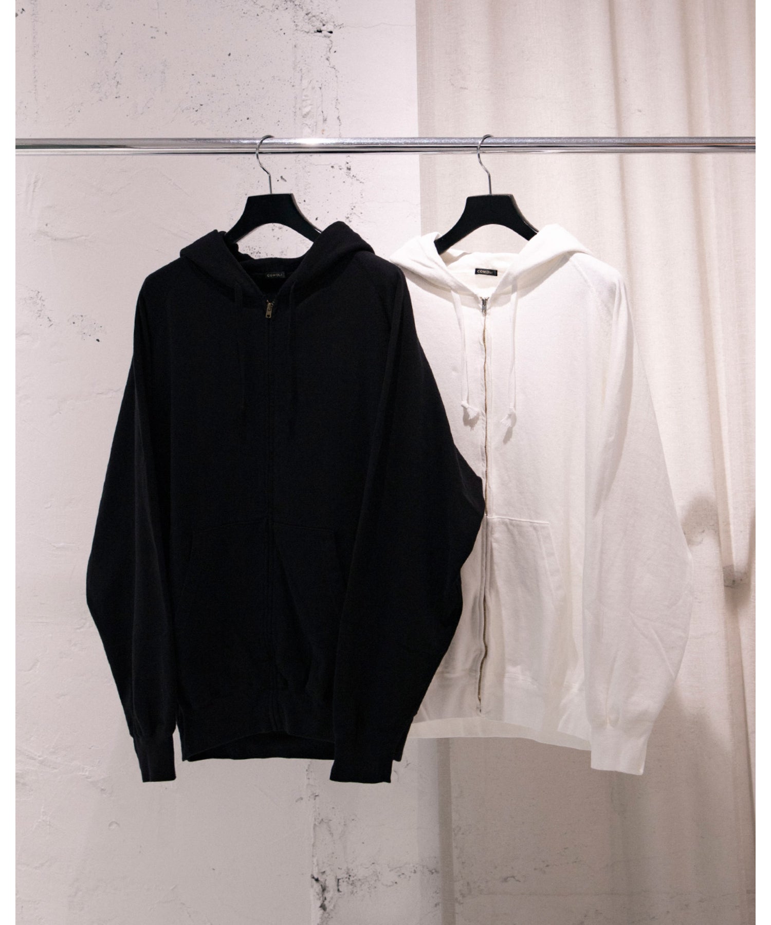 LWコットン裏毛 ジップパーカ - COMOLI (コモリ) - tops (トップス