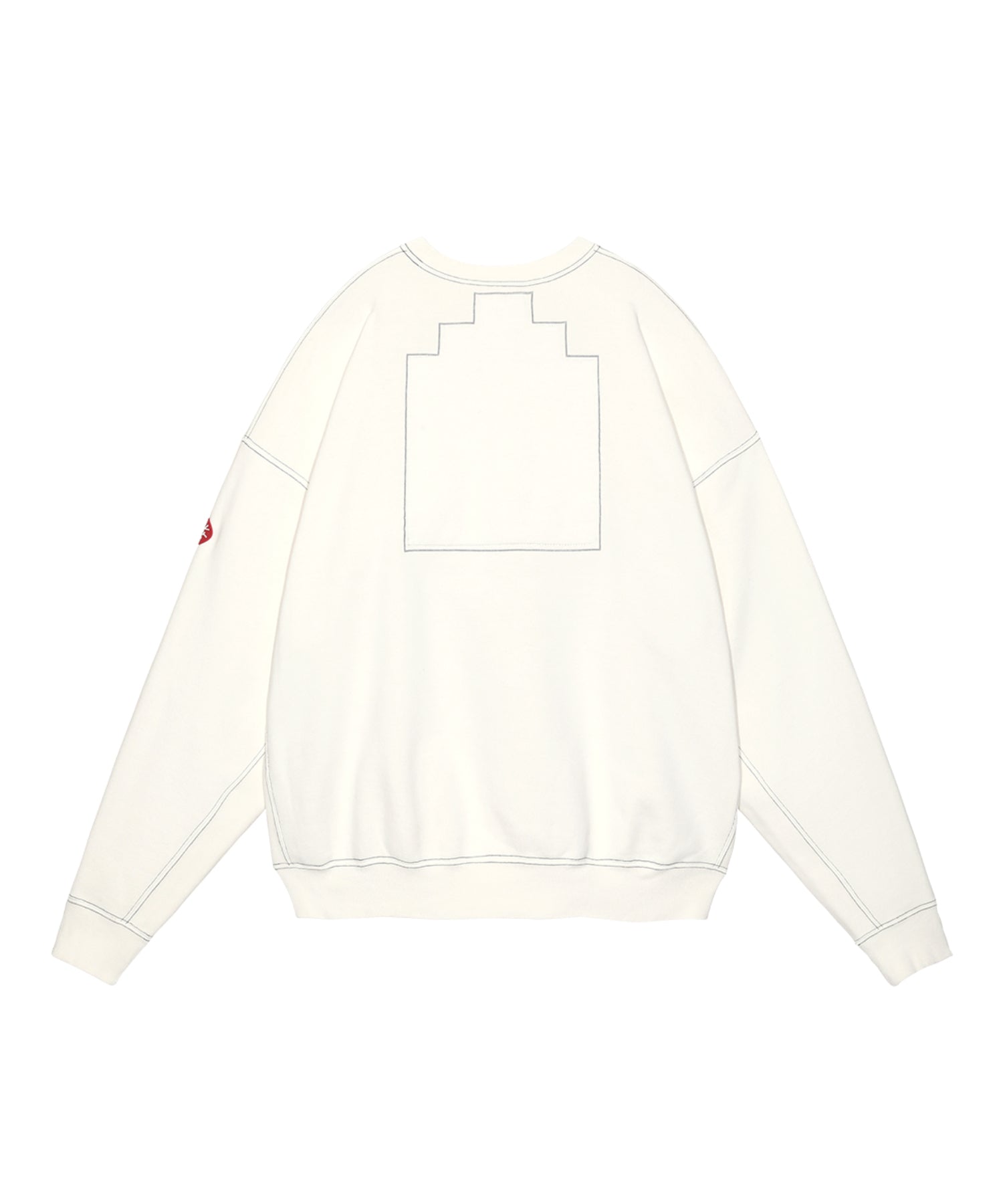 WASHED WHITE TEMPLE CREW NECK
