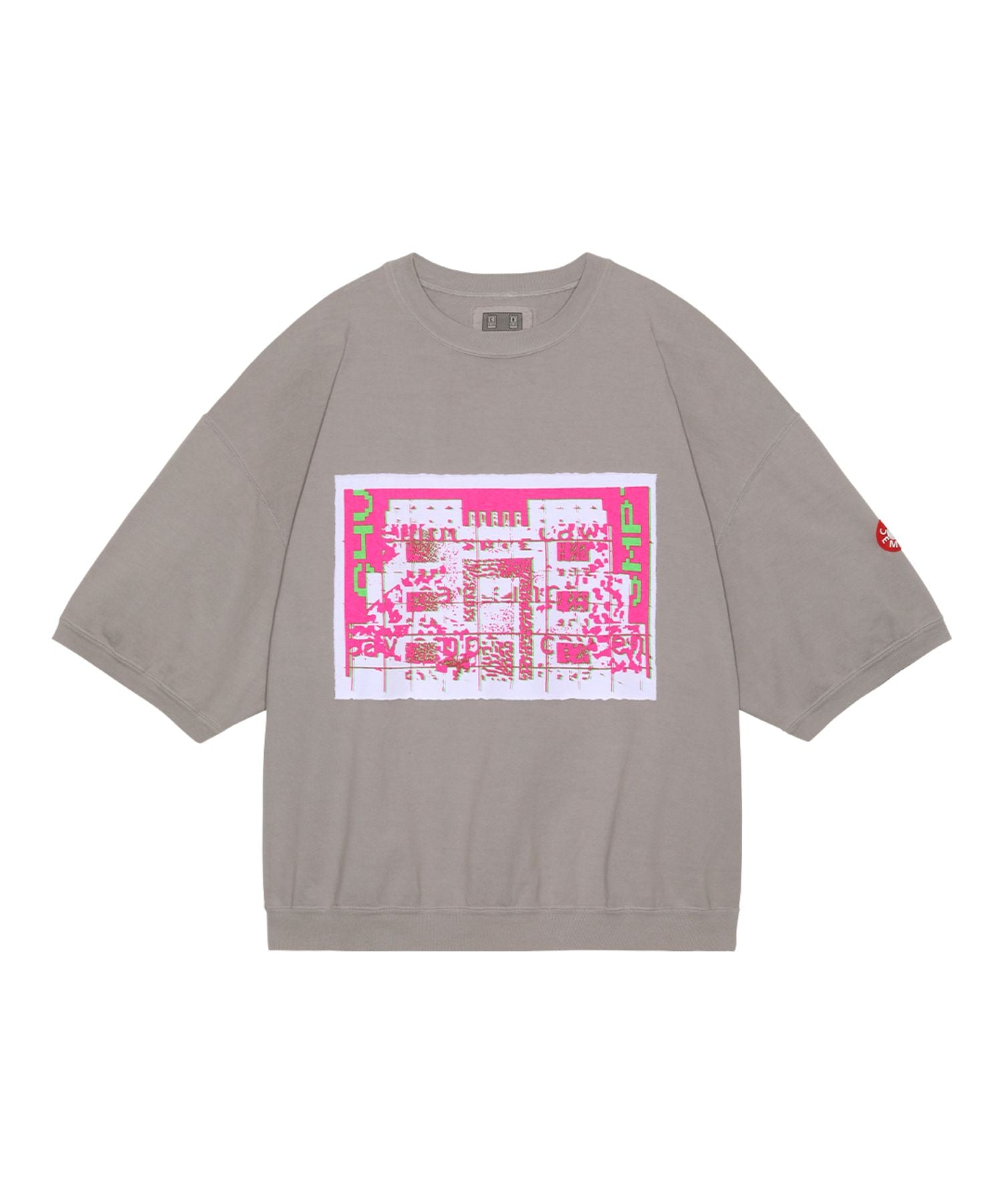 Overdye Patched Crew Neck - C.E (シー・イー) - tops (トップス 