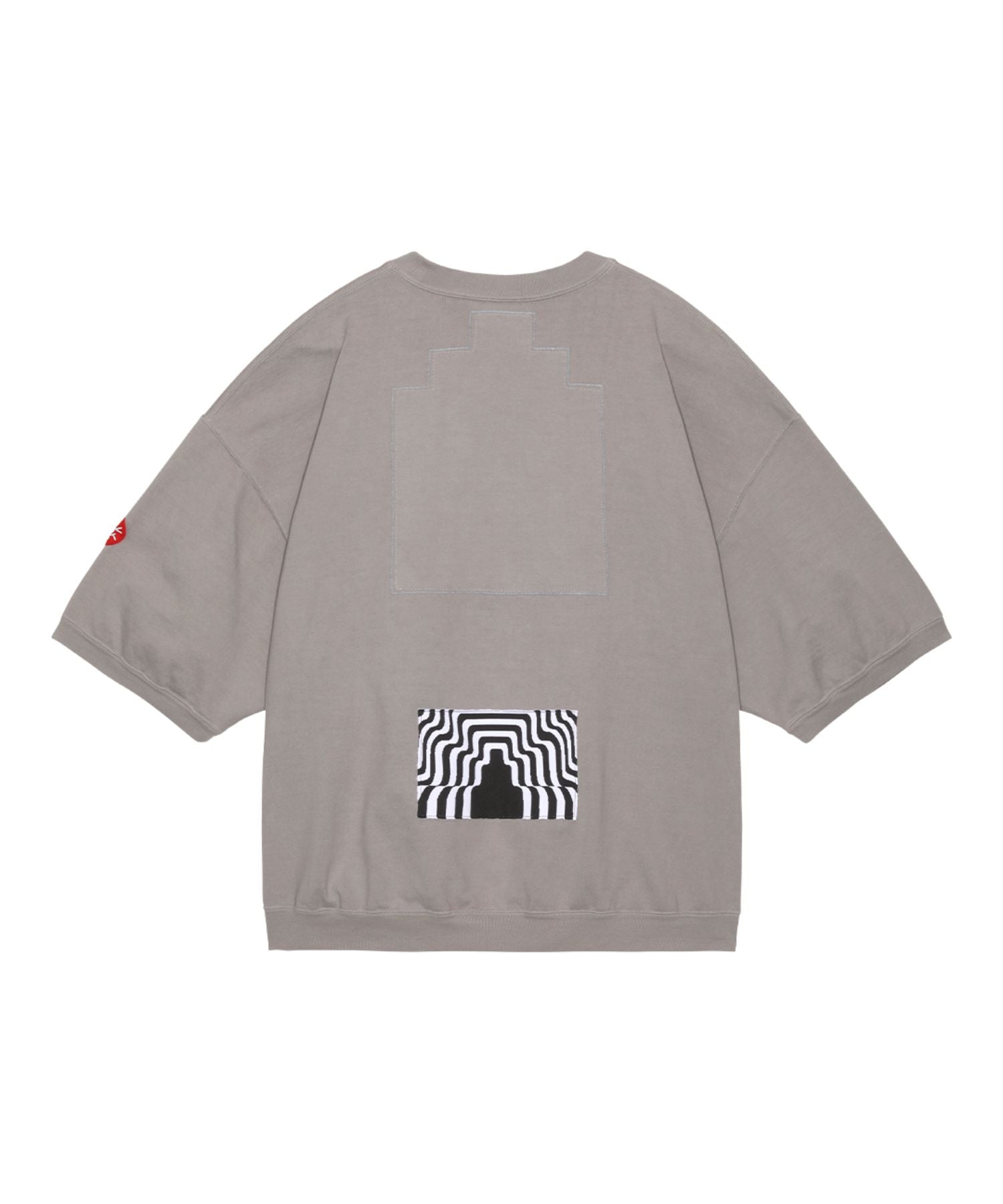 Overdye Patched Crew Neck
