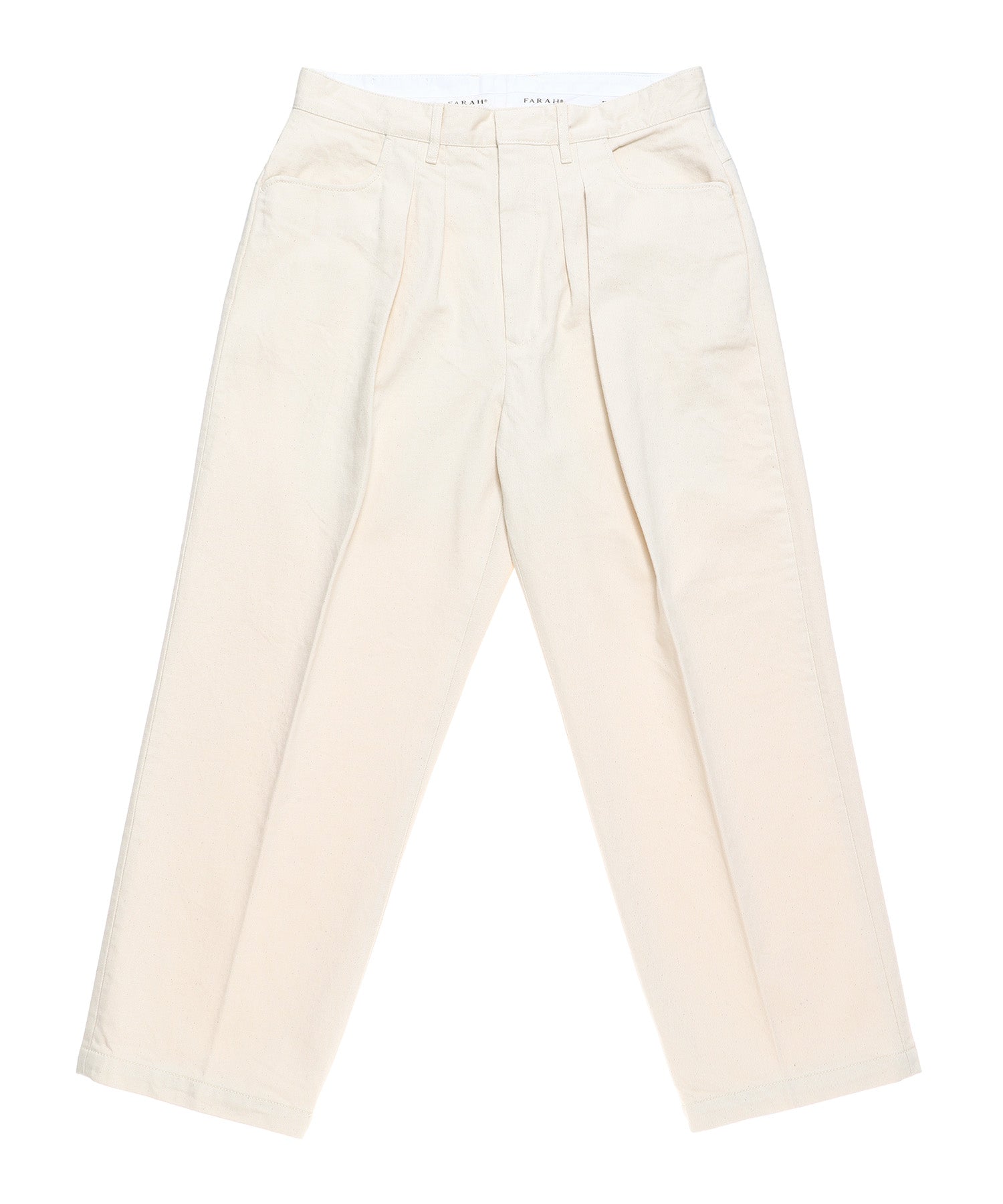 Two-Tuck Wide Tapered Pants