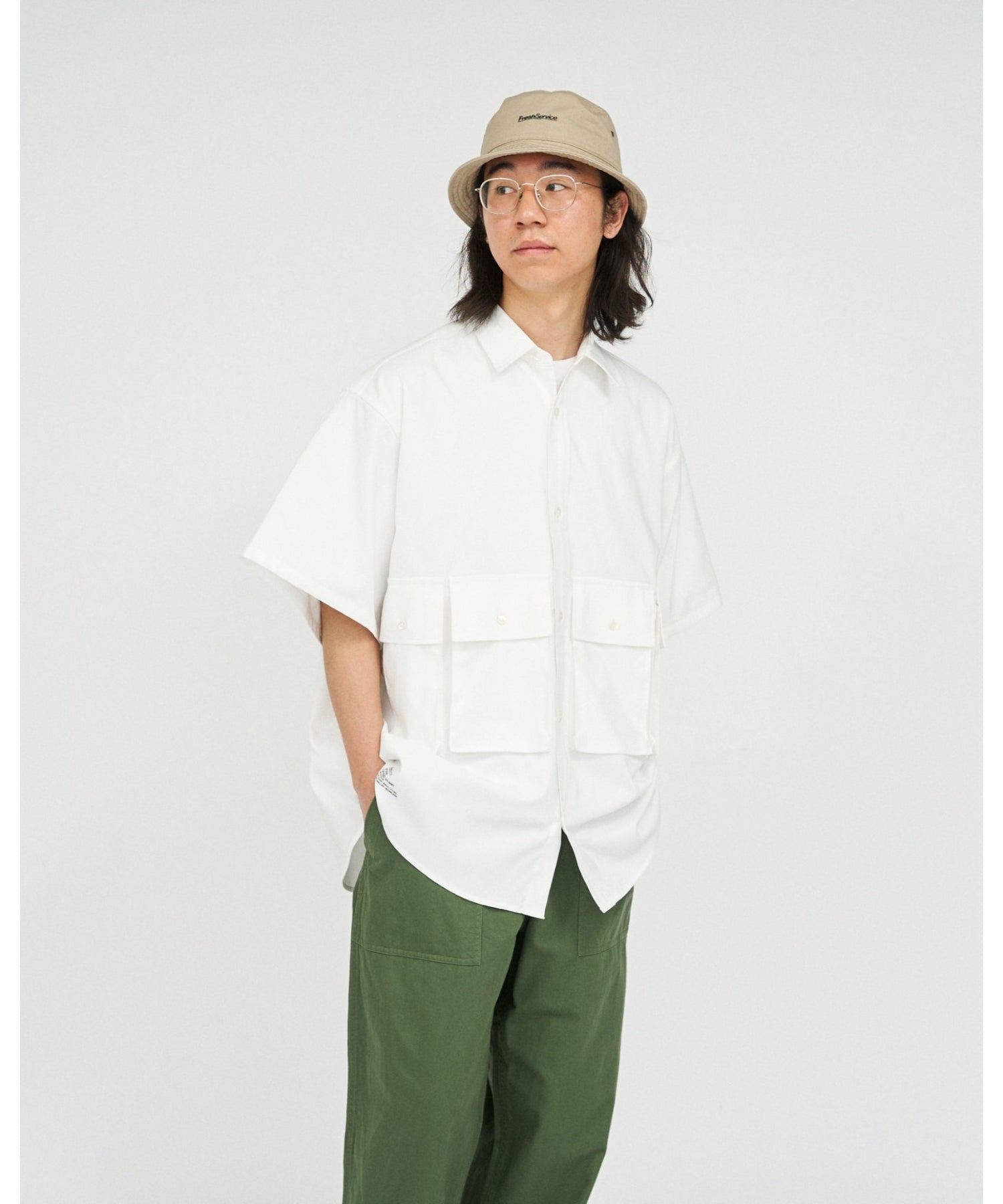 DRY OXFORD FLAP POCKET S/S SHIRT