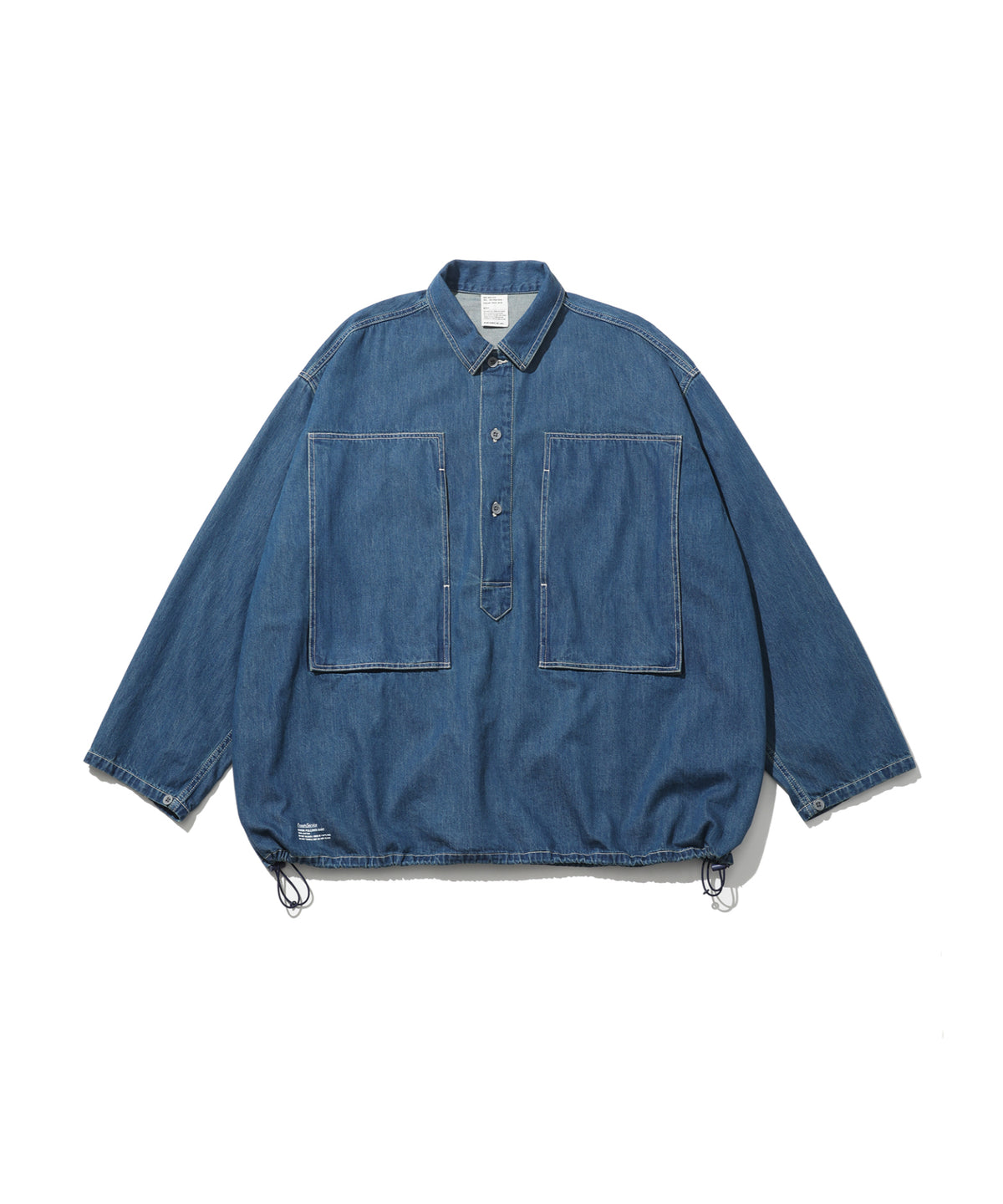 Denim Pullover Shirt (FADE INDIGO)