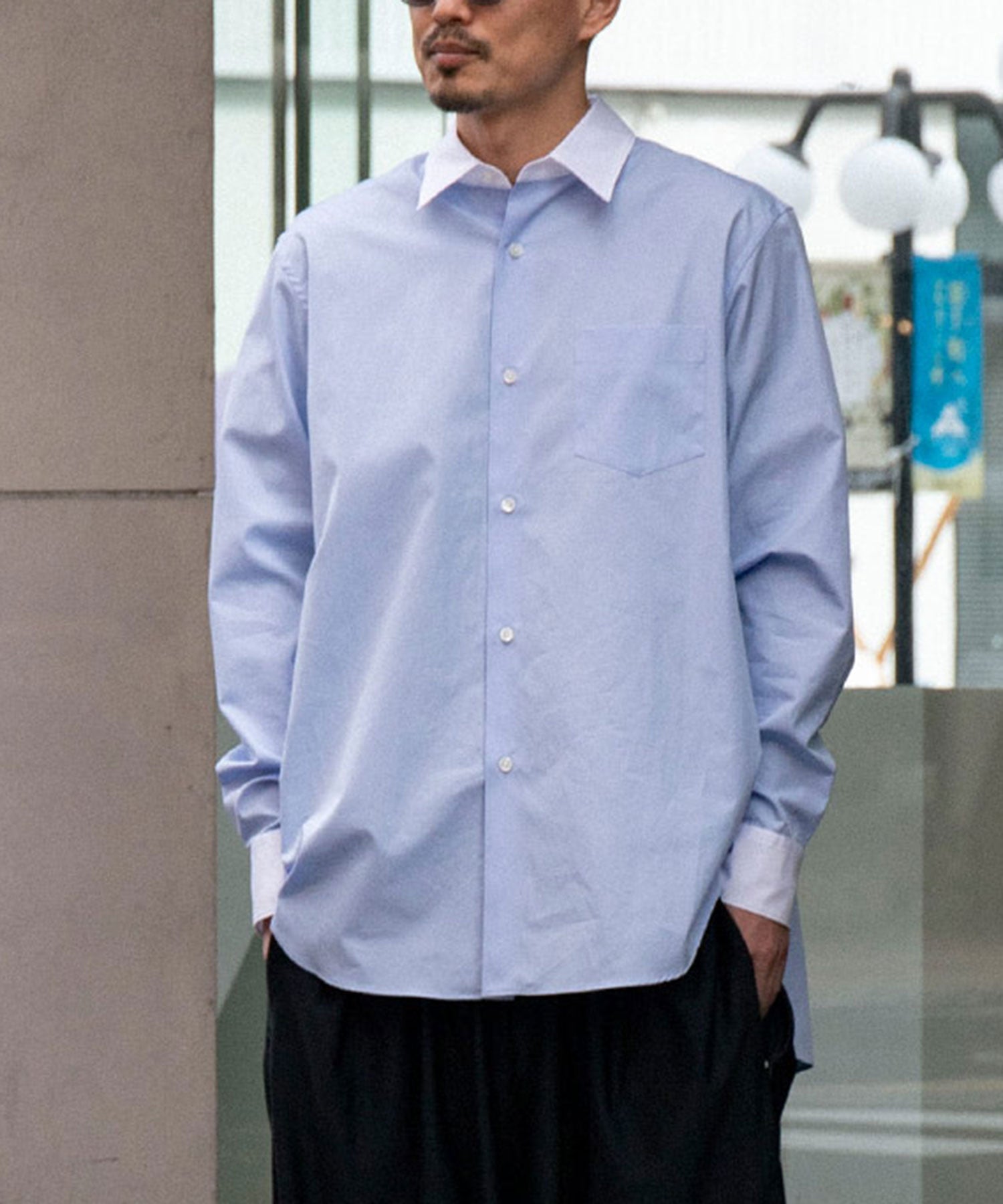 フミトガンリュウ(FUMITO GANRYU)｜Watteau Pleated Cleric Shirt