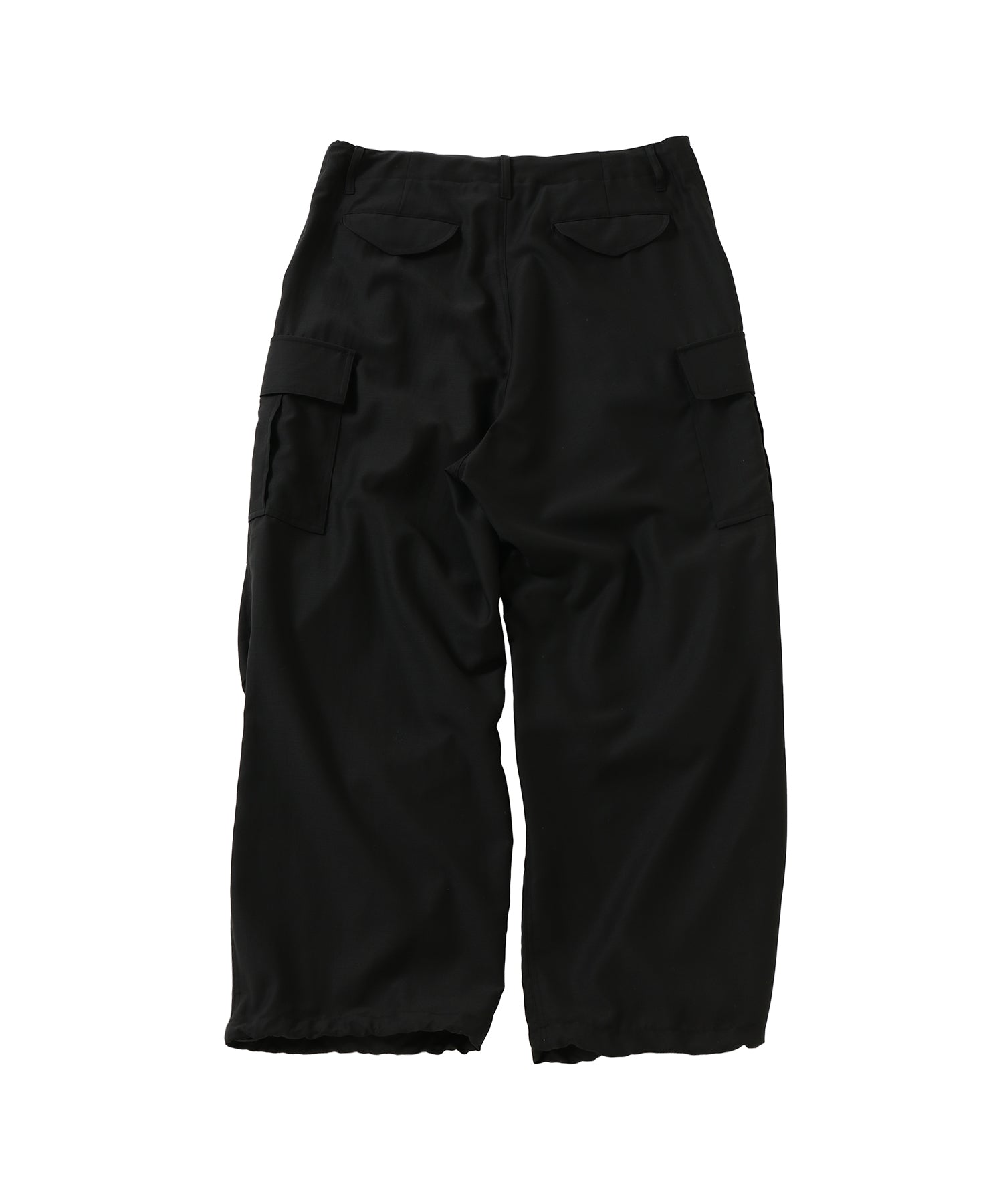Wool Cupro Military Cargo Pants