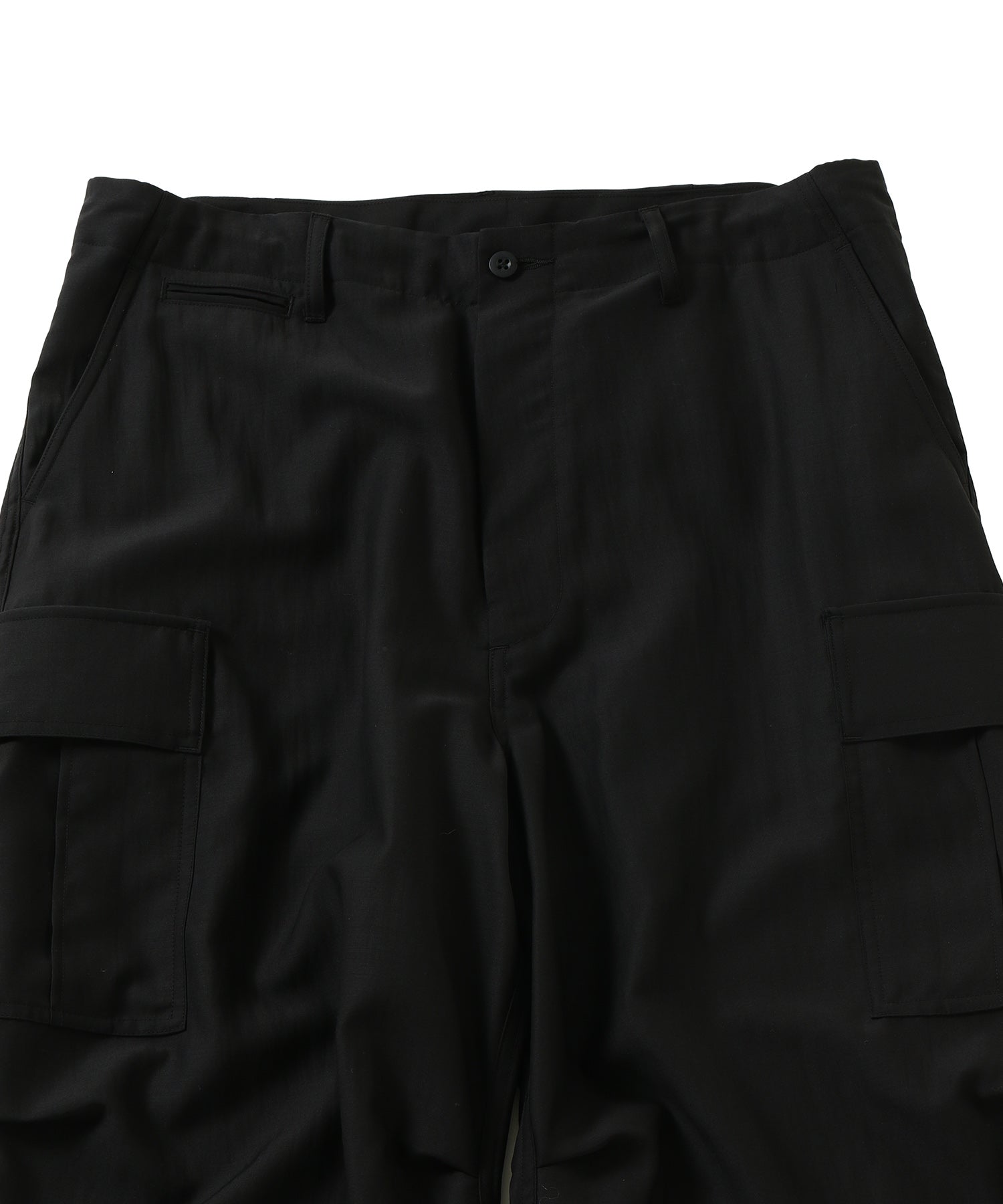 Wool Cupro Military Cargo Pants