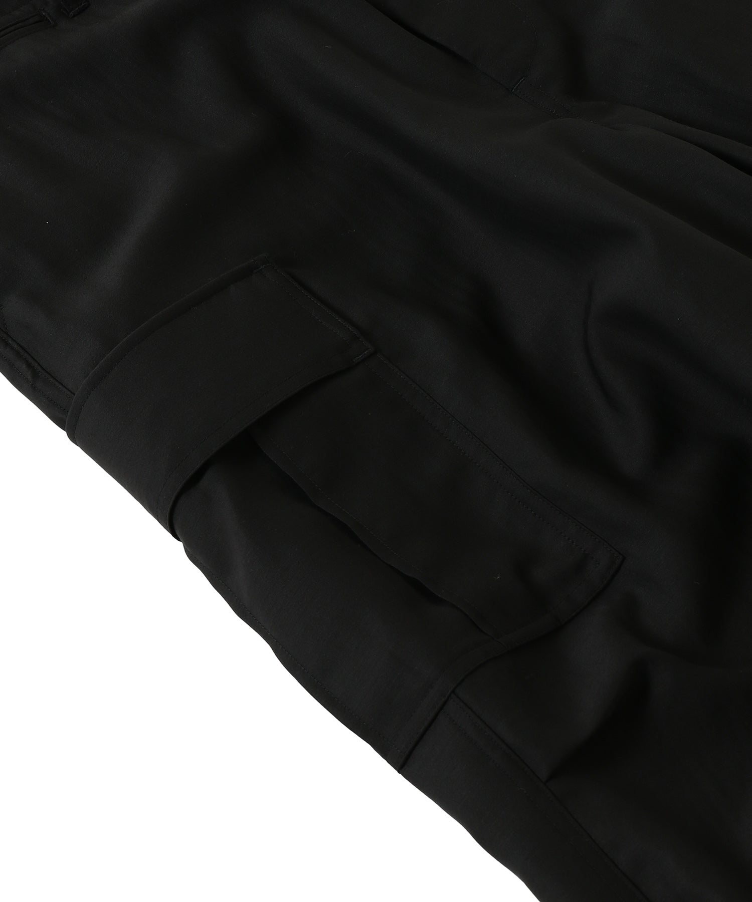 Wool Cupro Military Cargo Pants