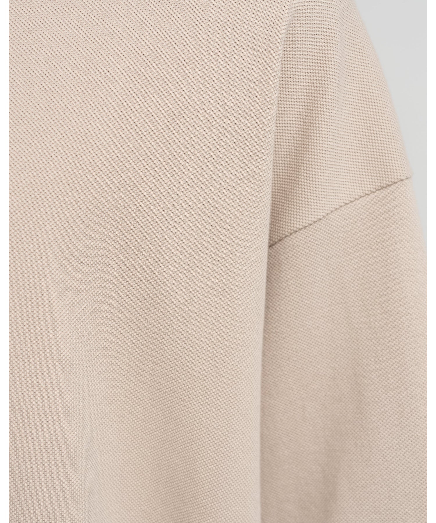 Cotton Pique Jersey Crew Neck Tee