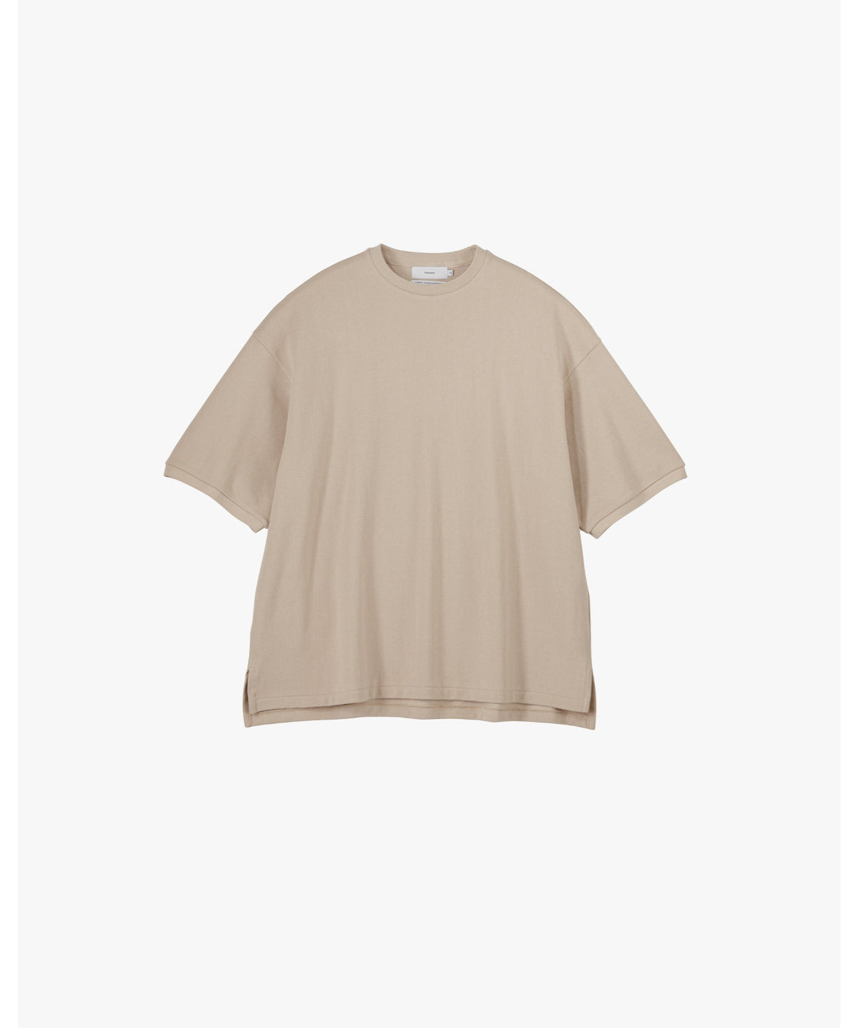 Cotton Pique Jersey Crew Neck Tee