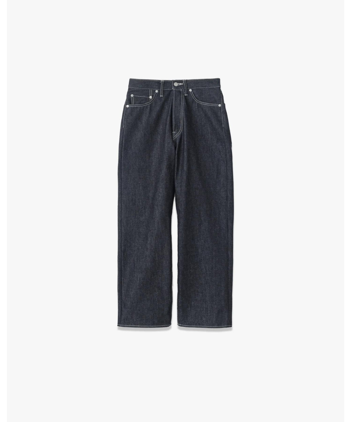 Selvage Denim Five Pocket Wide Straight Pants -RIGID-