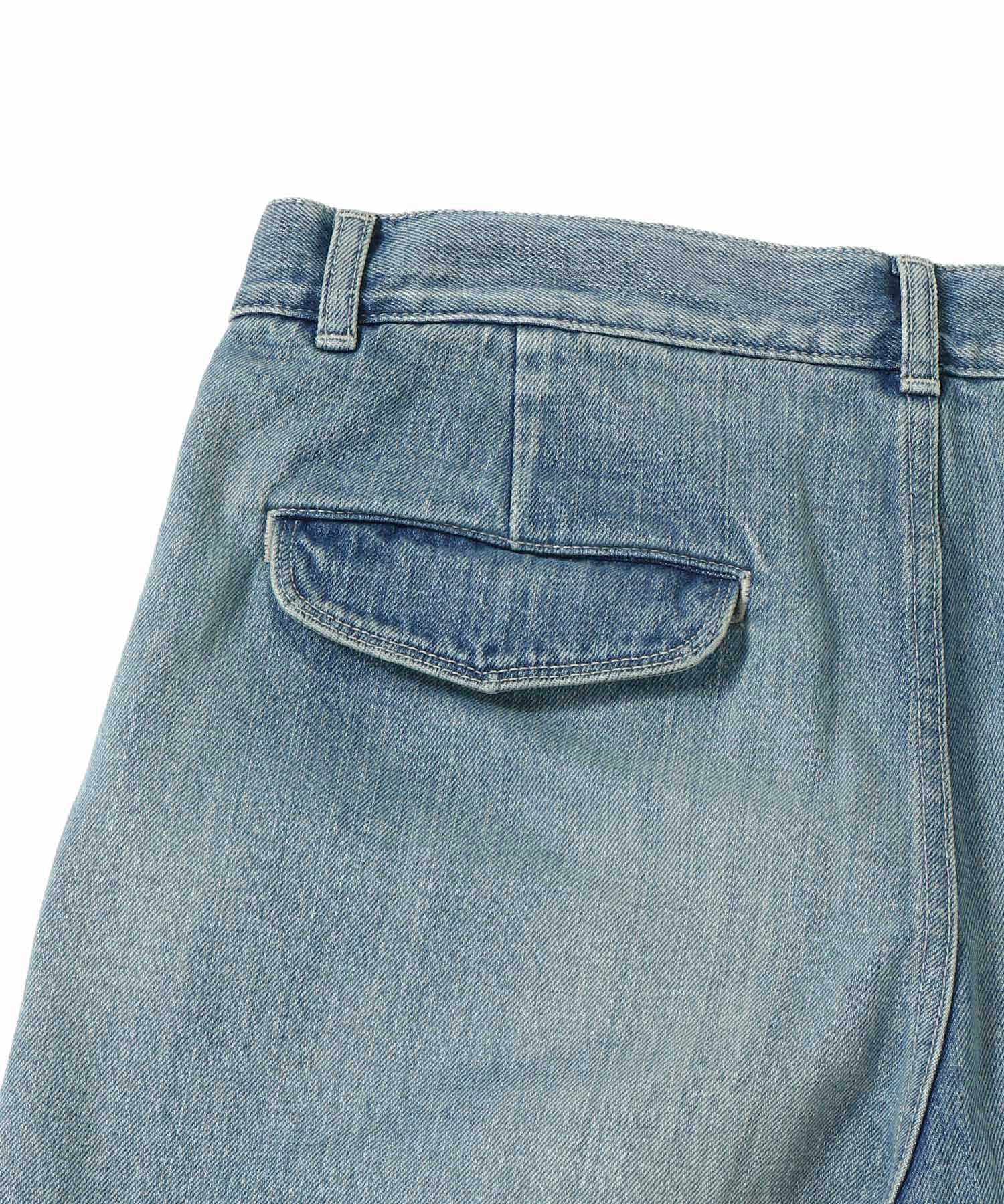 Selvage Denim Two Tuck Pants -LIGHT FADE-