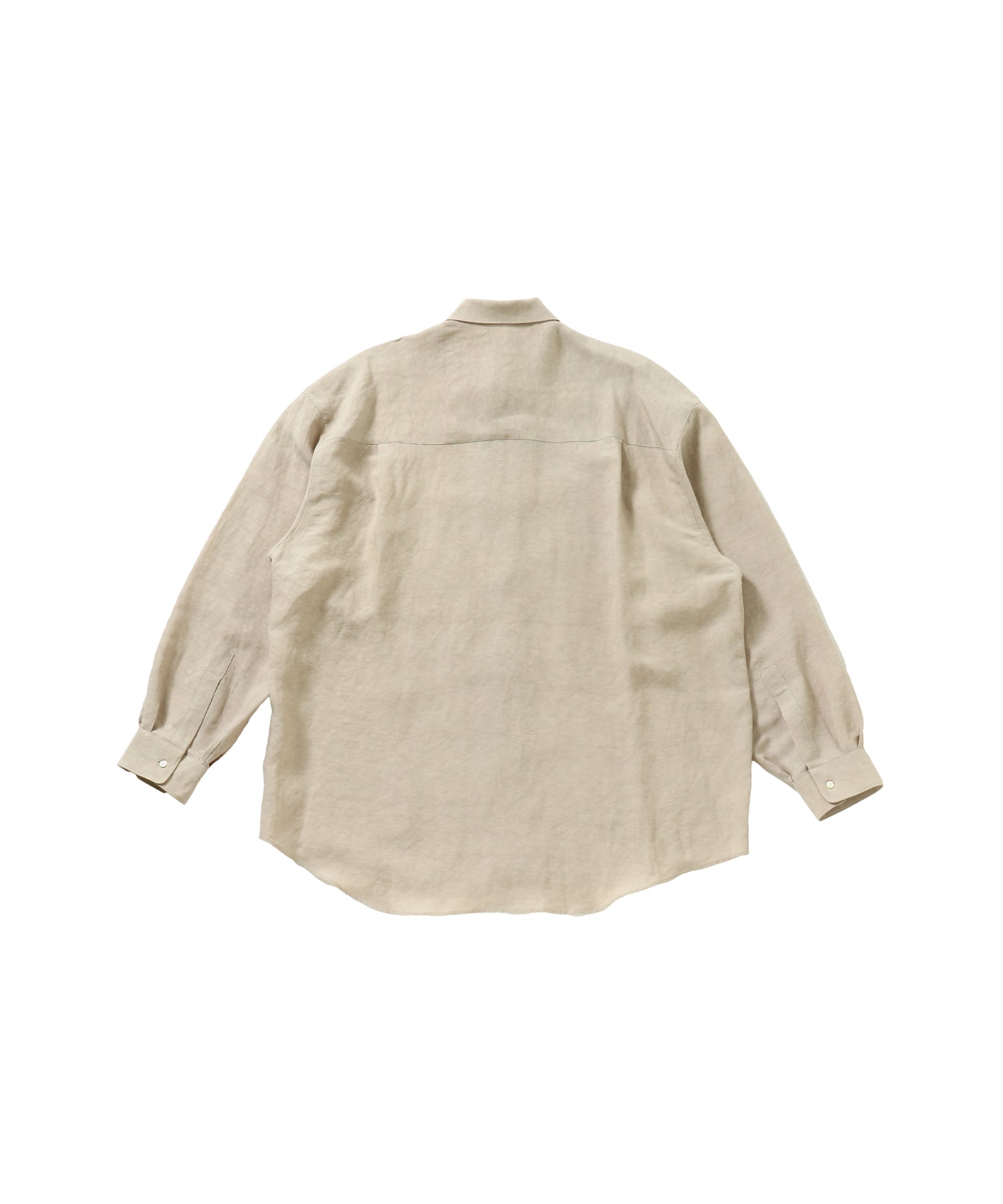 Linen Cupro L/S Oversized Regular Collar Shirt