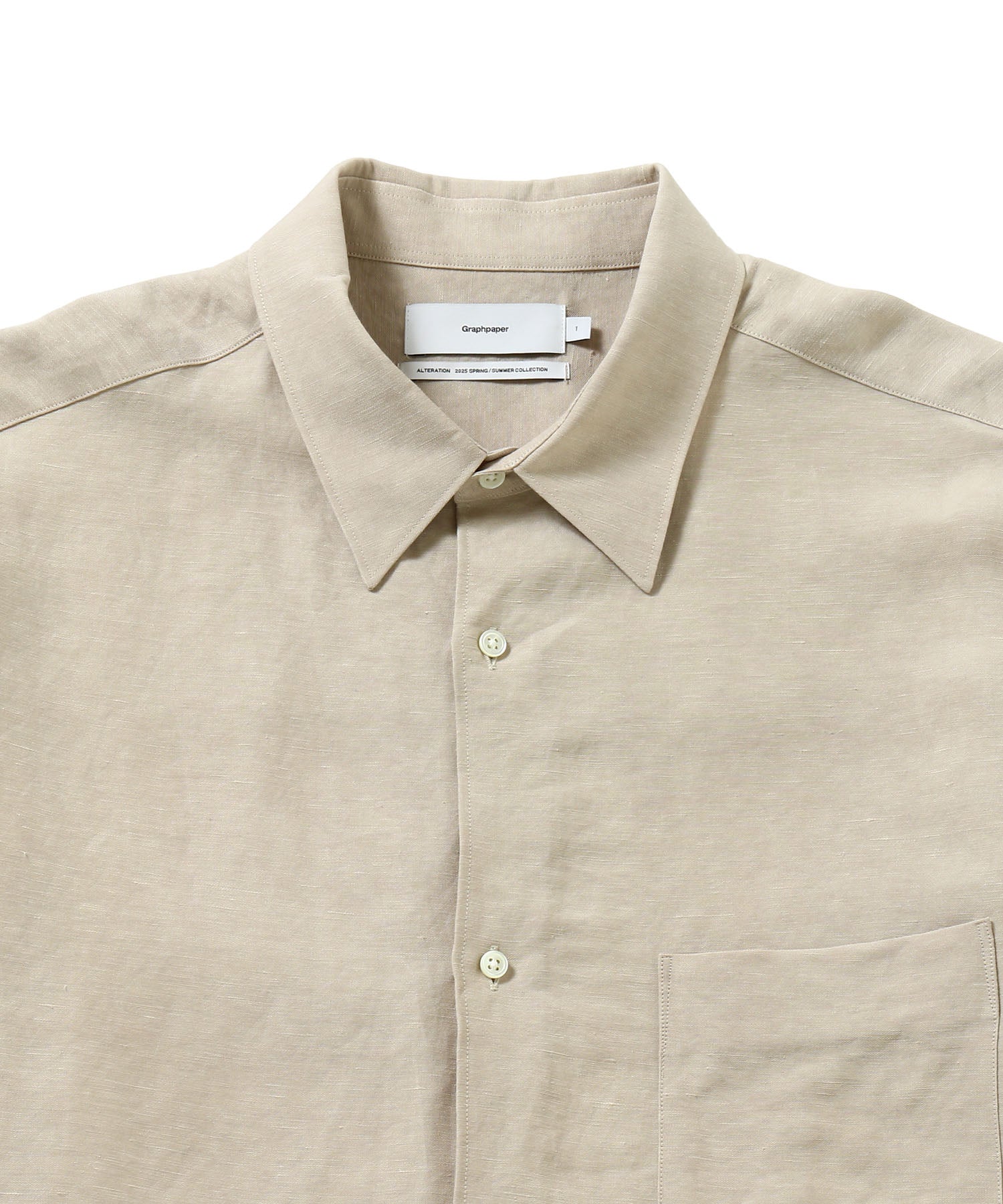 Linen Cupro L/S Oversized Regular Collar Shirt