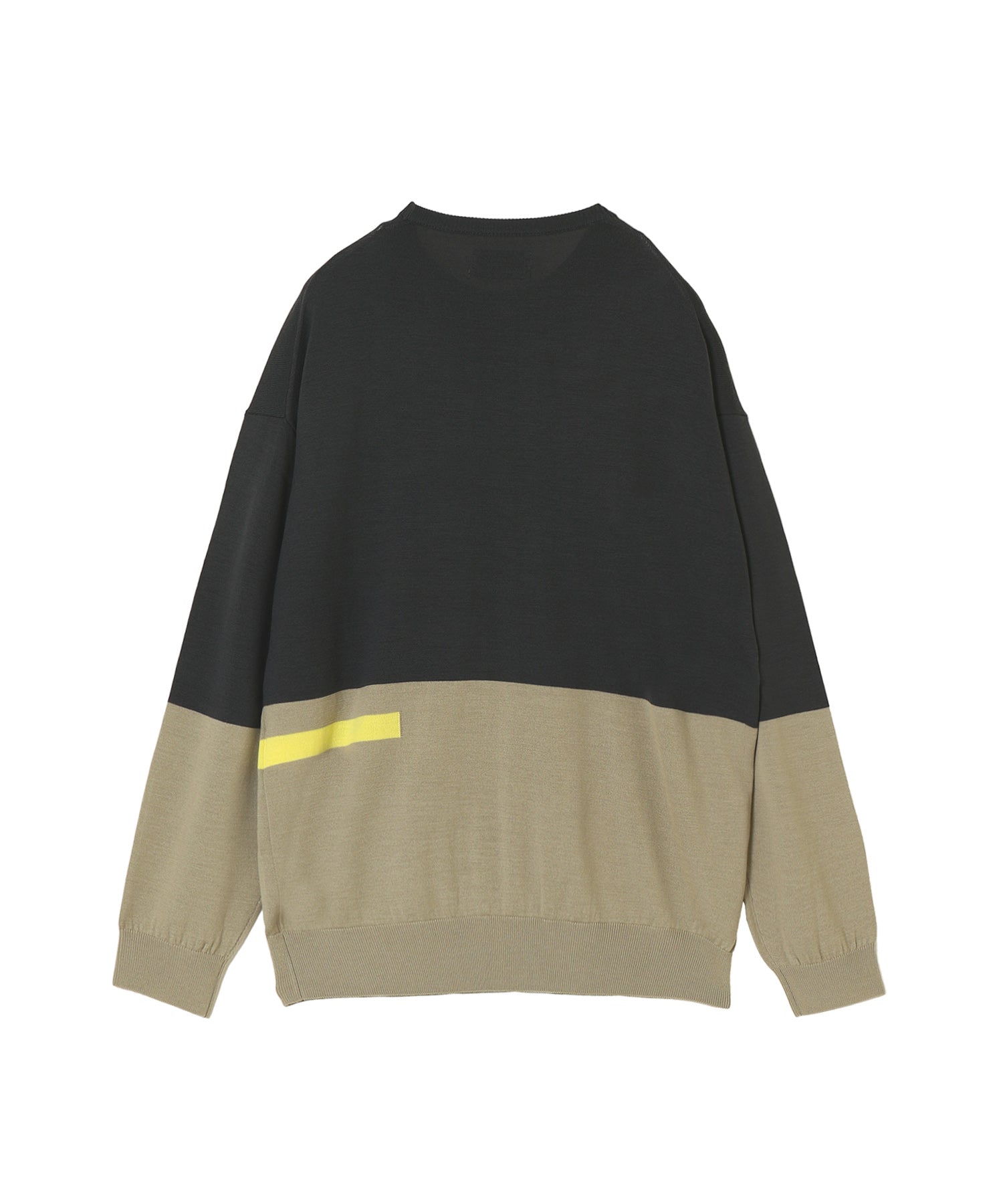 High Gauge Intarsia L/S Oversized Crew Neck Knit