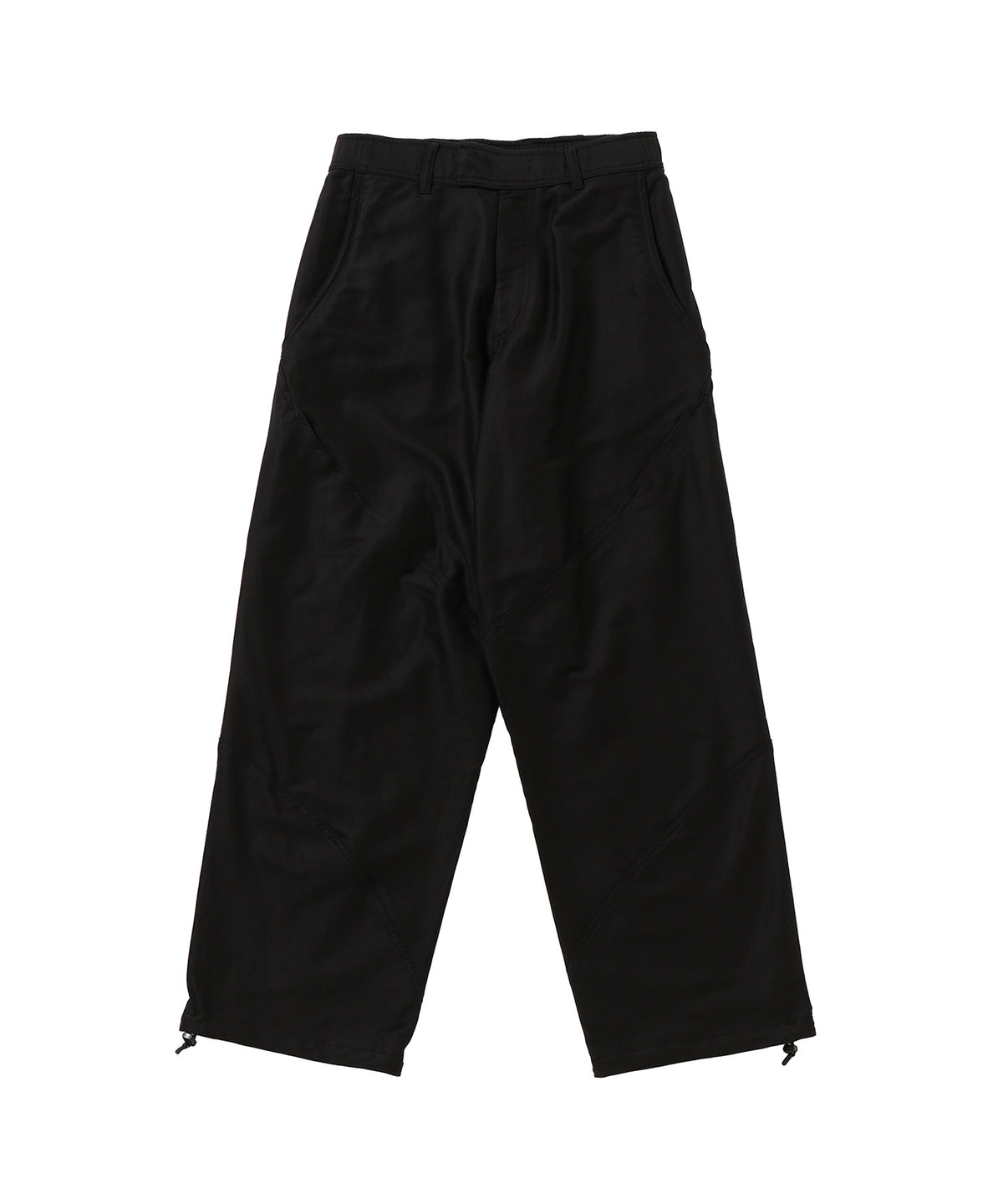 Cotton Silk Blend Helicoid Wide Pants