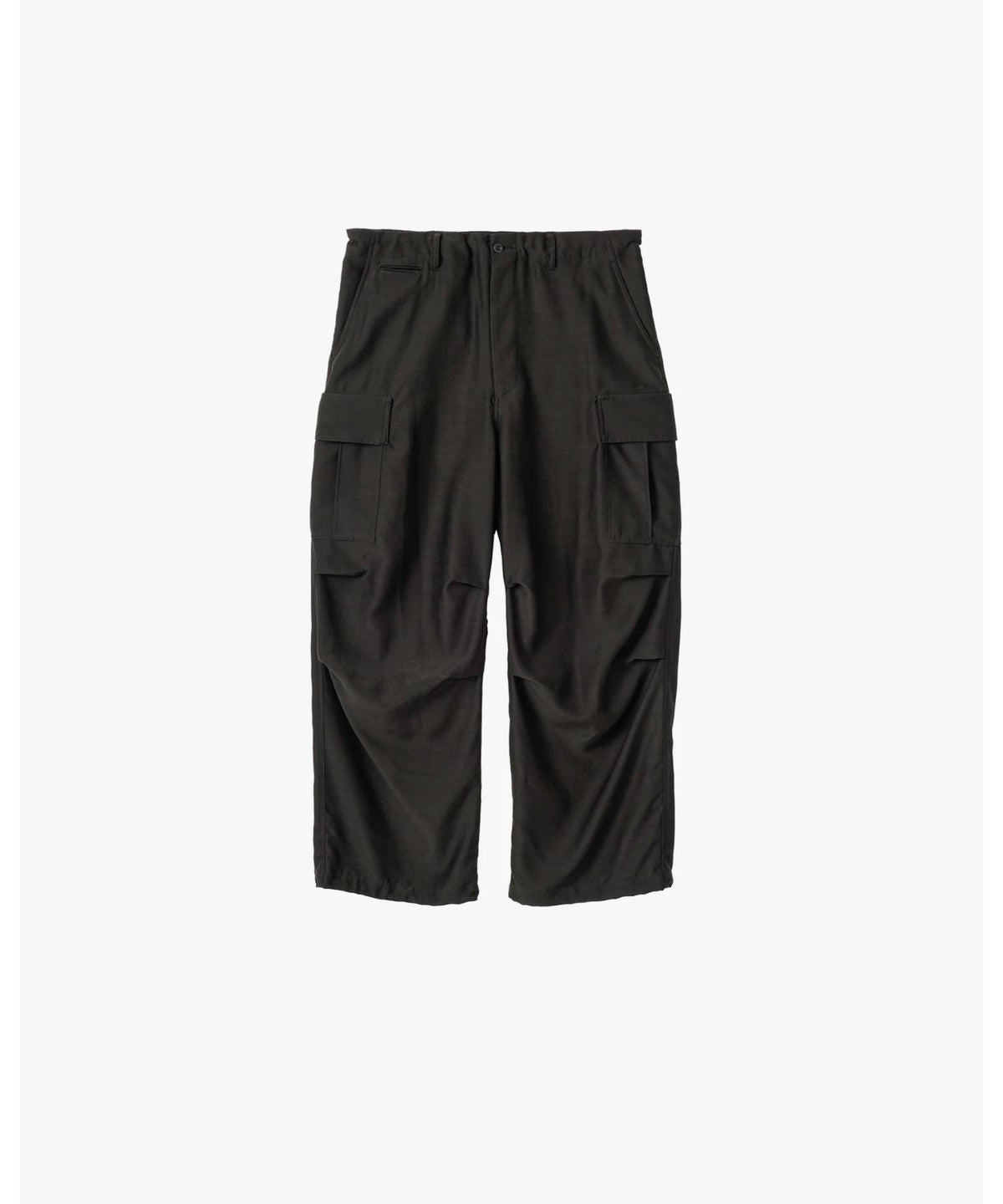Wool Cupro Military Cargo Pants