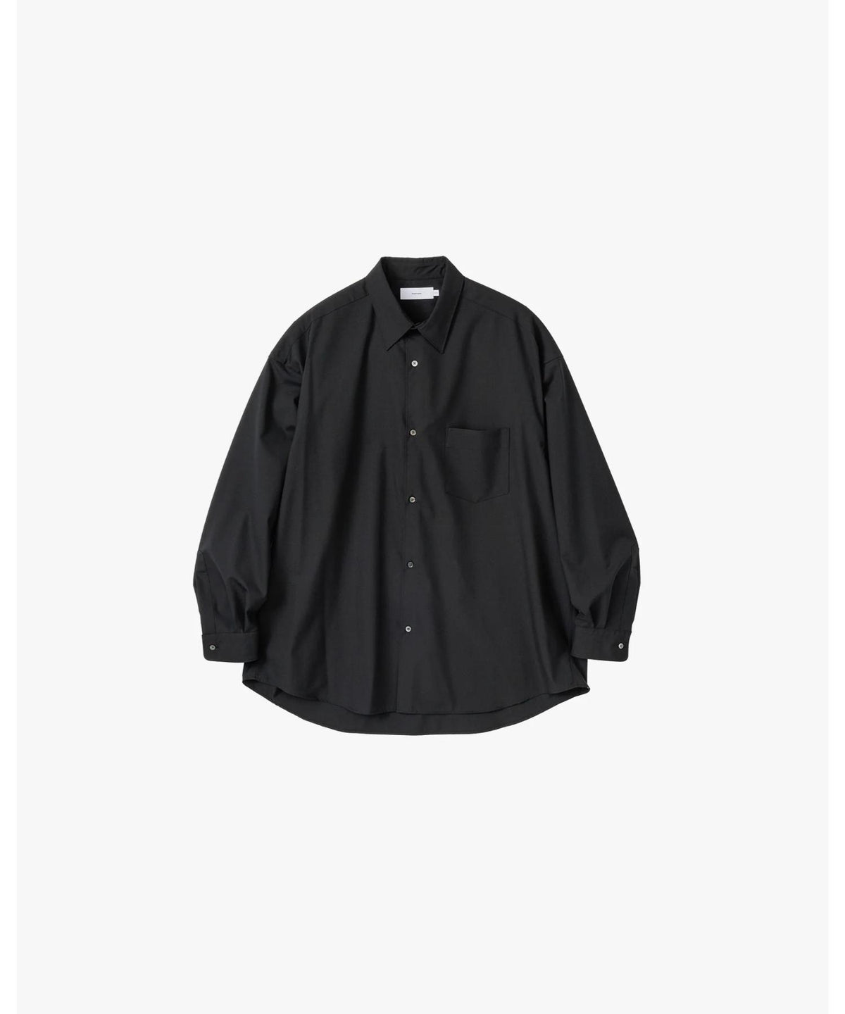 Fine Wool Tropical Oversized Regular Collar Shirt