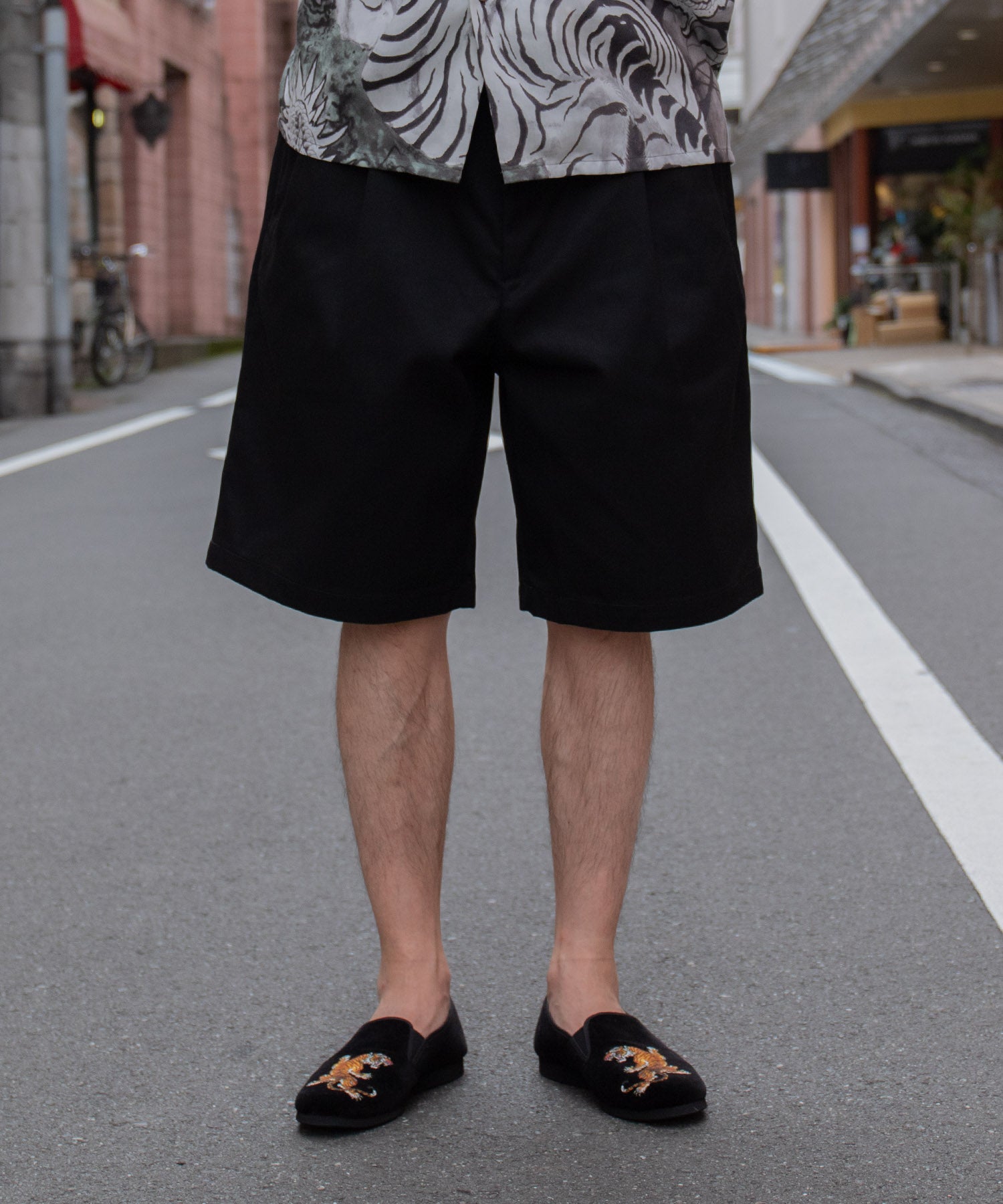 DICKIES / DOUBLE PLEATED SHORT TROUSERS