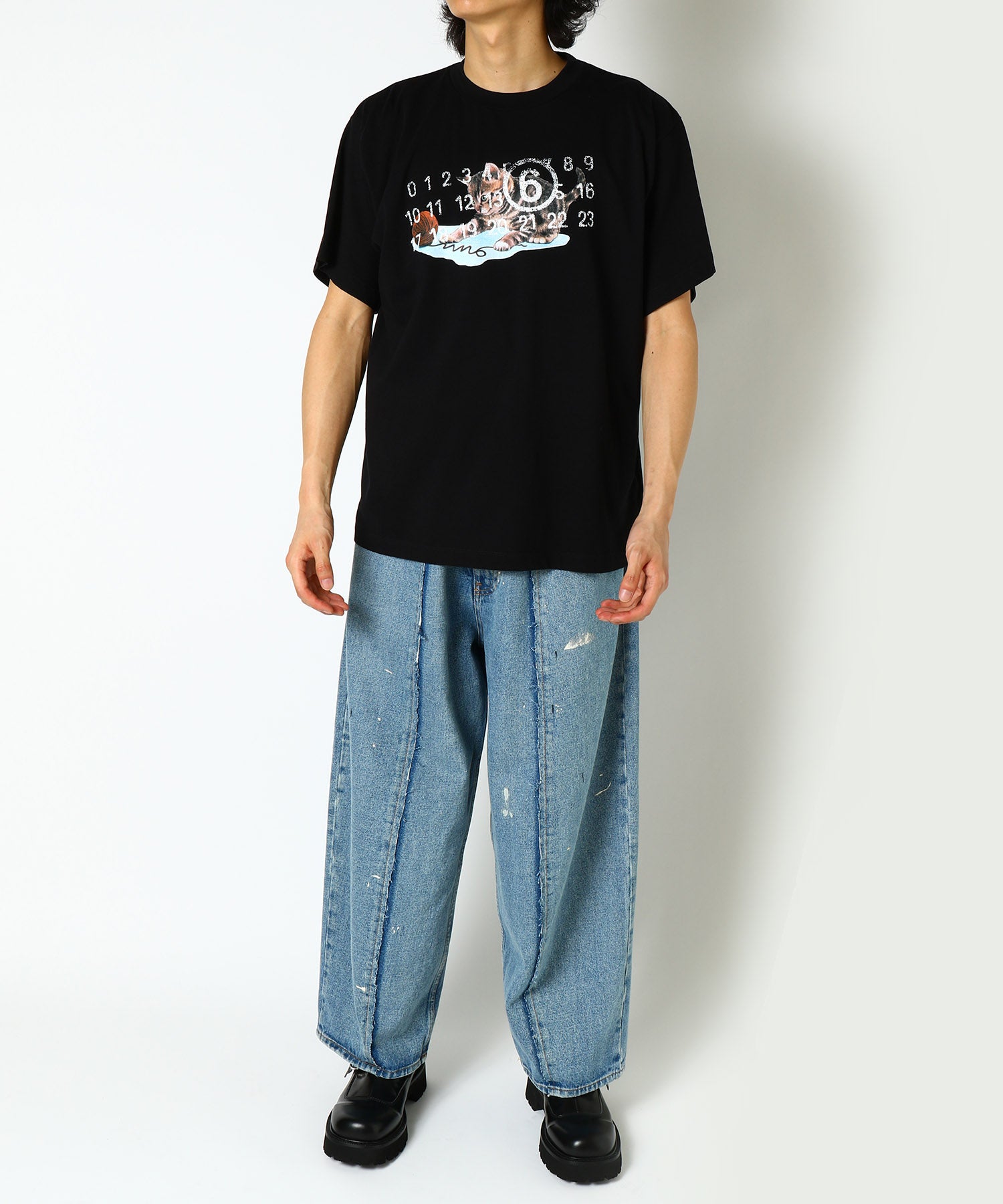 キャット&ラバー プリントTシャツ