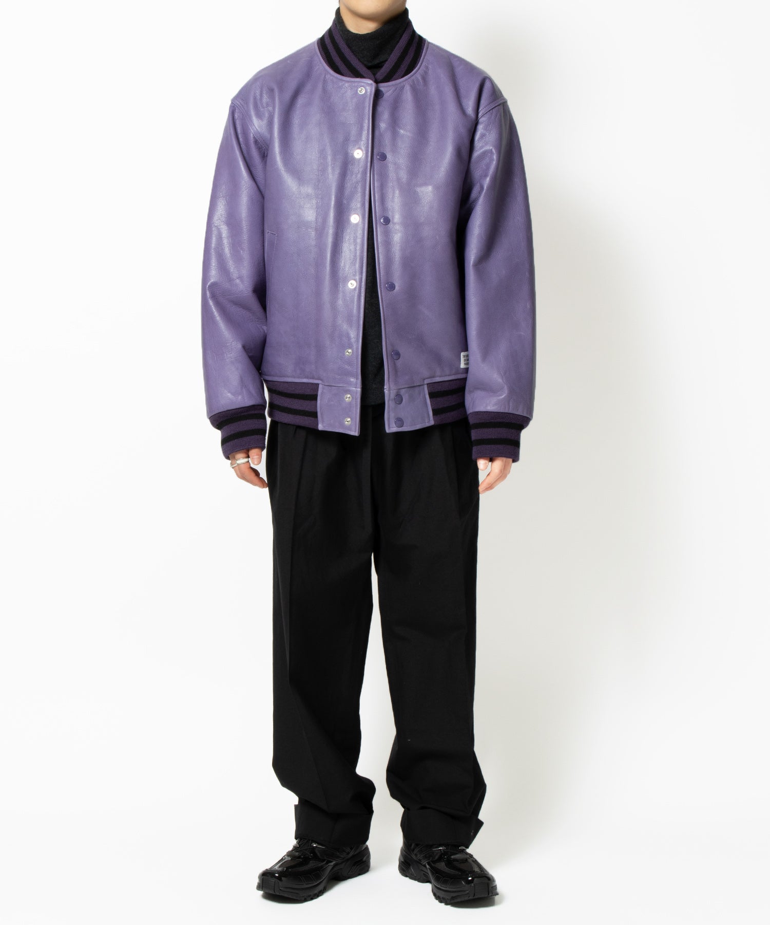LEATHER VARSITY JACKET