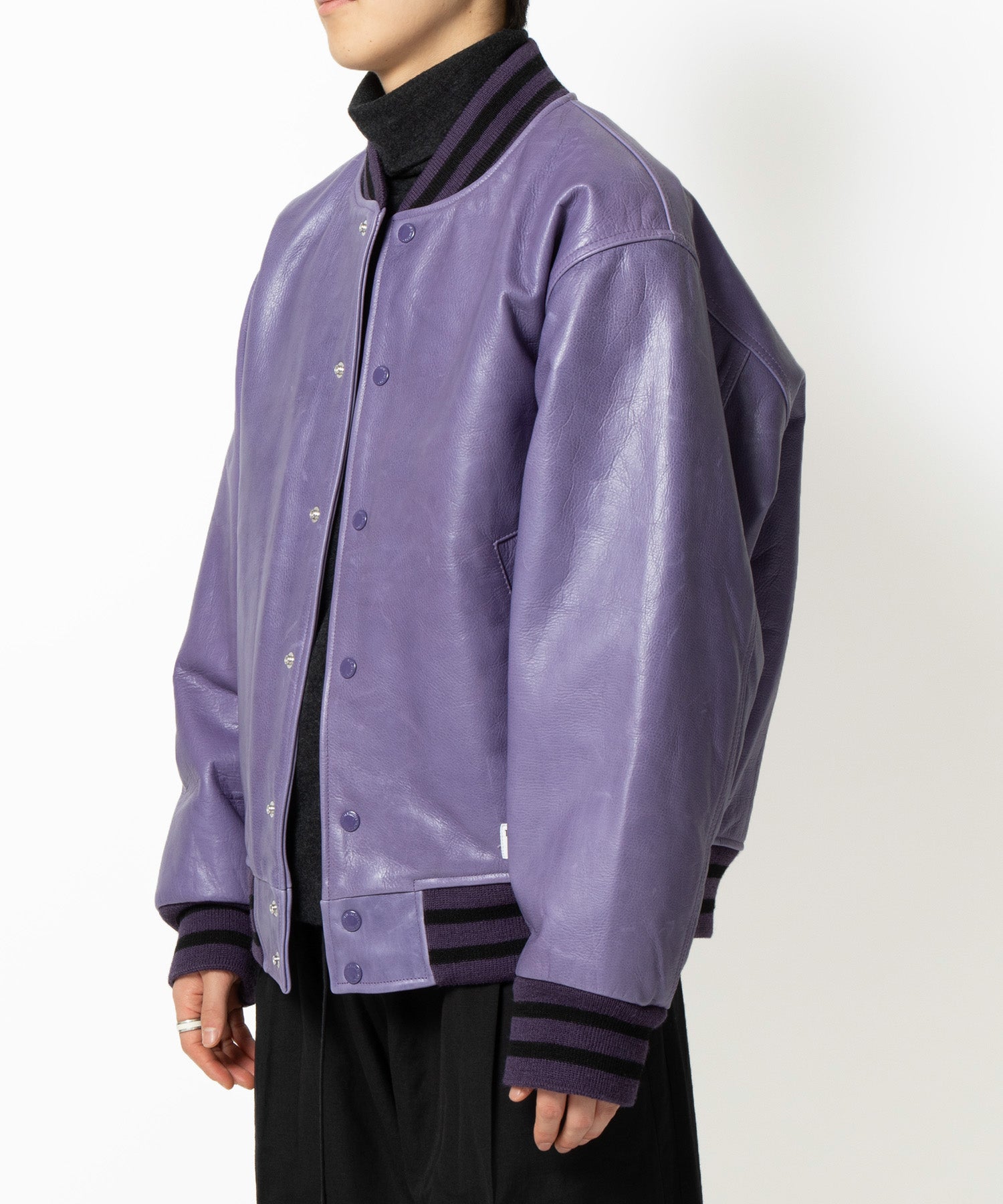 LEATHER VARSITY JACKET