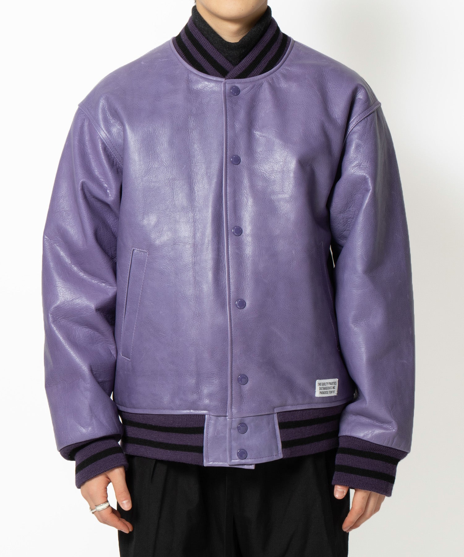 LEATHER VARSITY JACKET