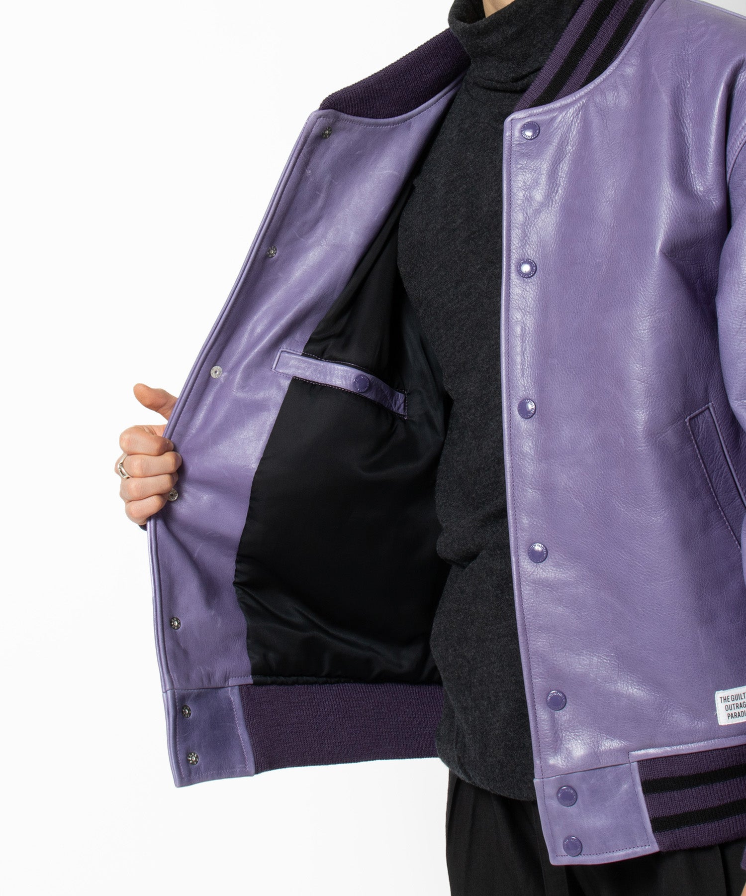 LEATHER VARSITY JACKET