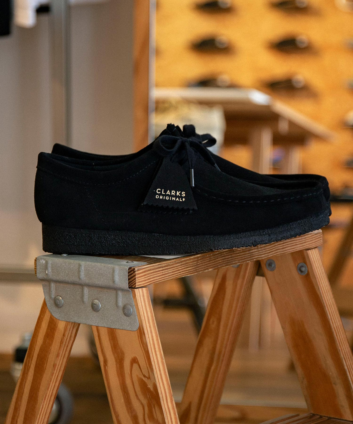 Wallabee Black Suede