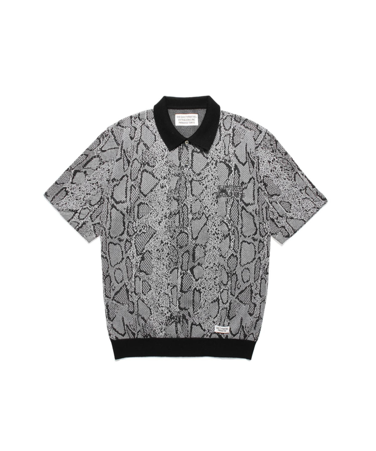 PYTHON JACQUARD KNIT POLO SHIRT