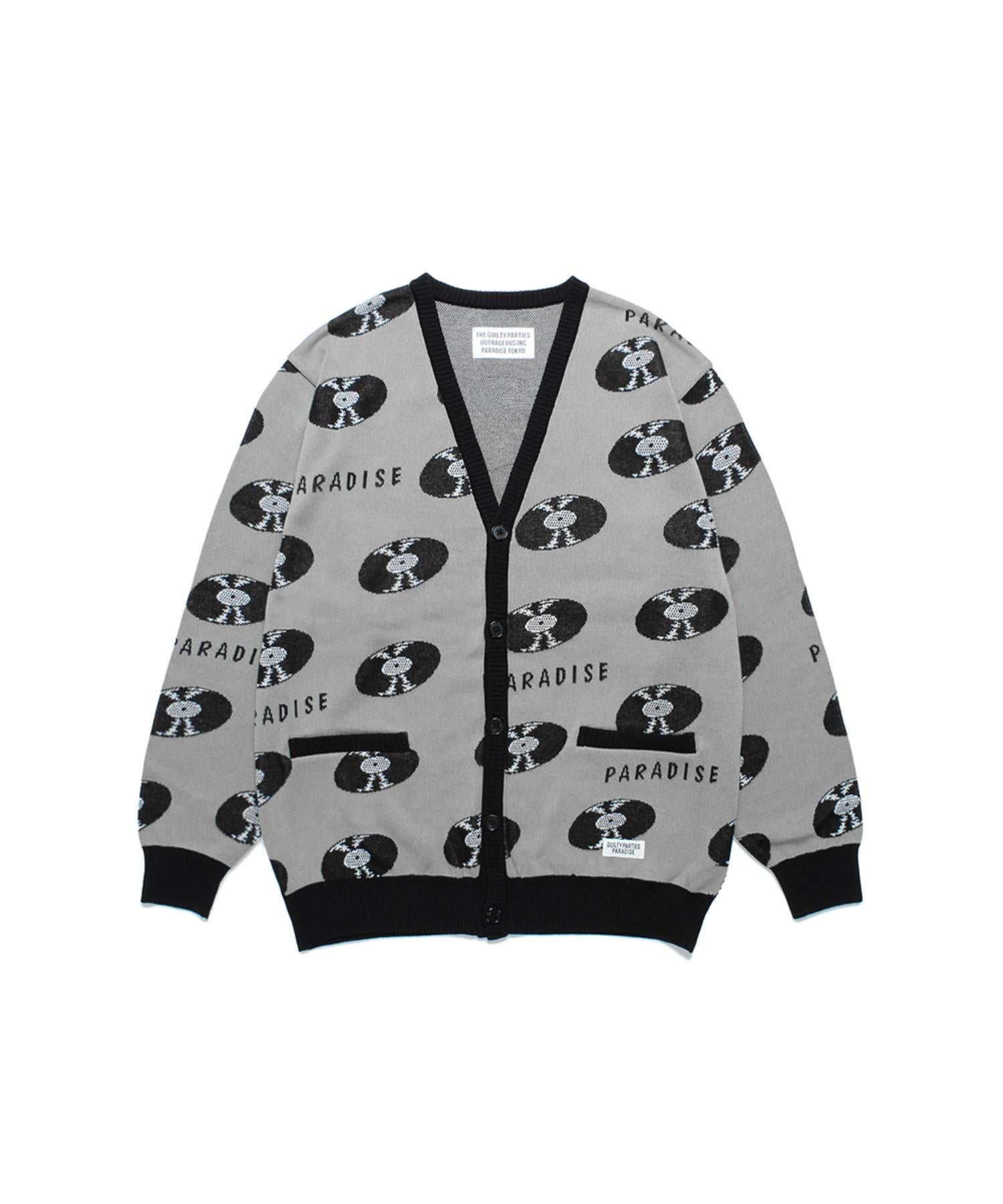 RECORDS JACQUARD KNIT CARDIGAN - WACKO MARIA (ワコマリア) - tops (トップス) | FIGURE  ONLINE (フィギュアオンライン) 【公式通販】