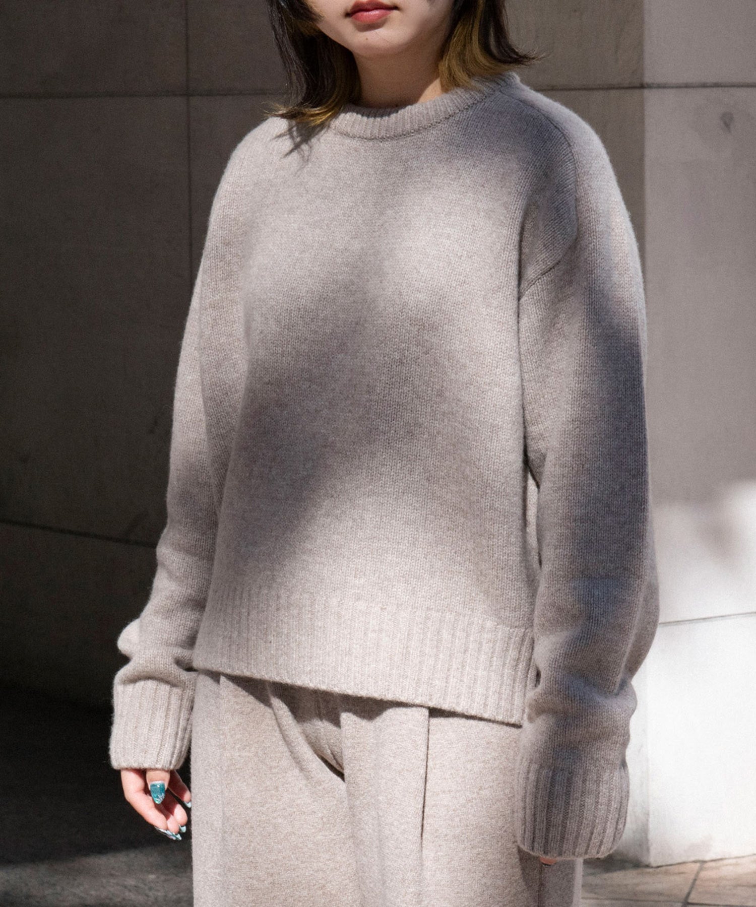 WOOL CASHMERE SILK | CREWNECK SWEATER - ATON (エイトン) - tops