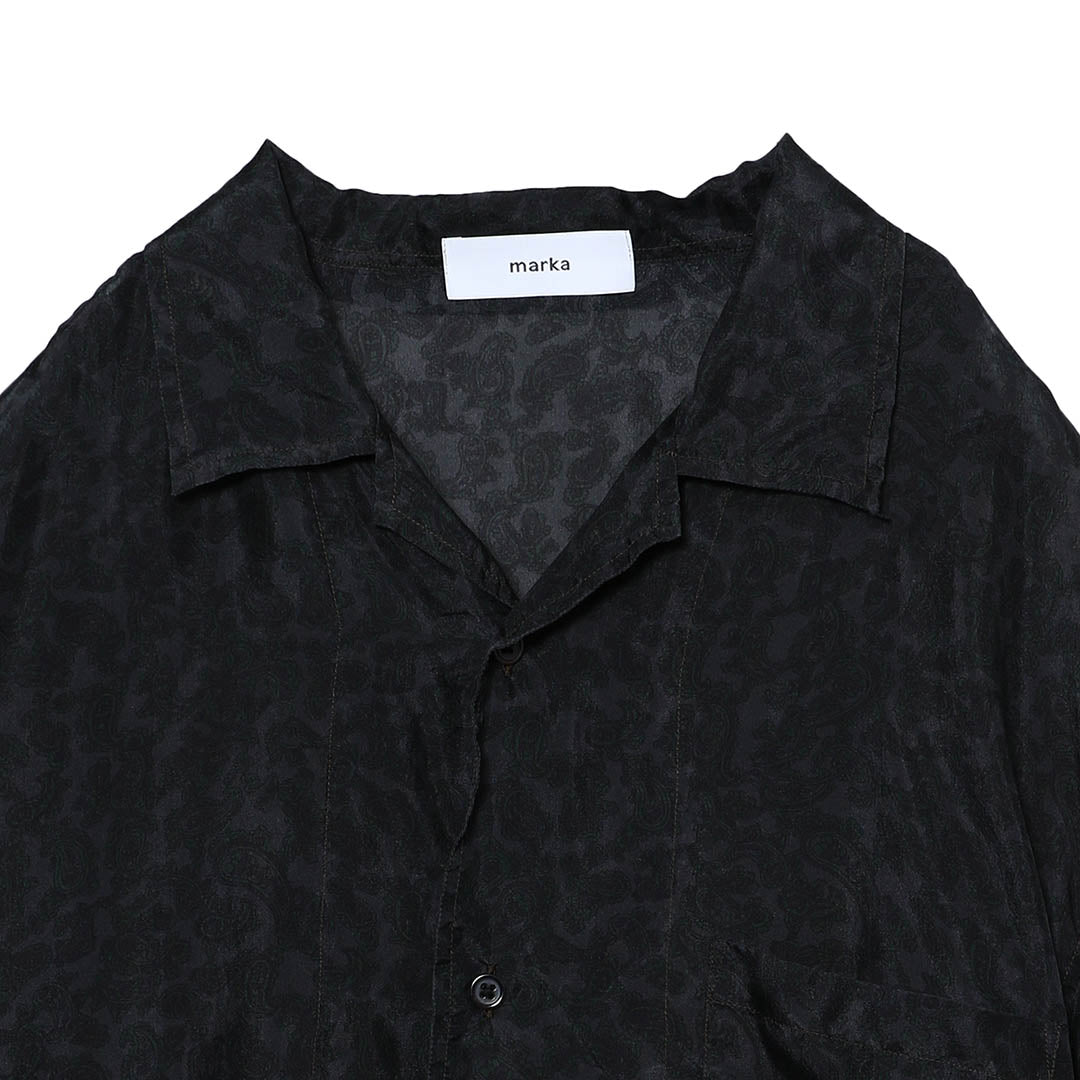 Silk Open Collar Shirt