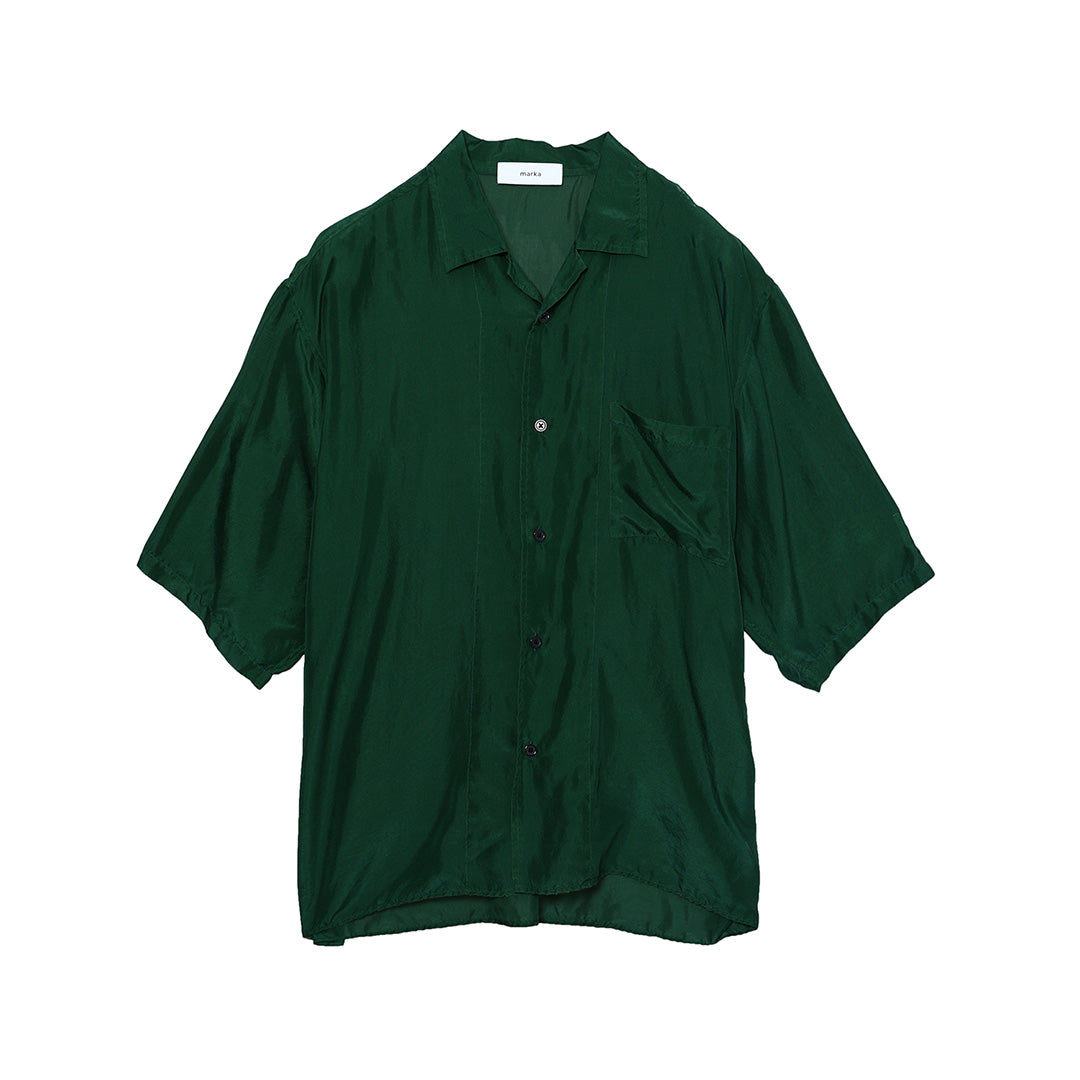 Silk Open Collar Shirt