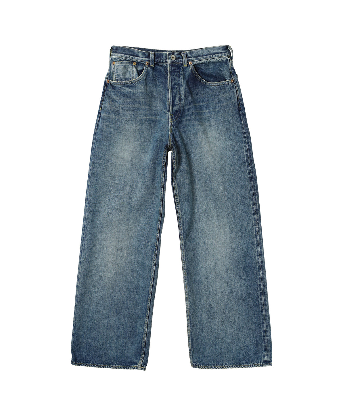 ORGANIC COTTON 13.5oz SELVEDGE DENIM WIDE LEG JEANS