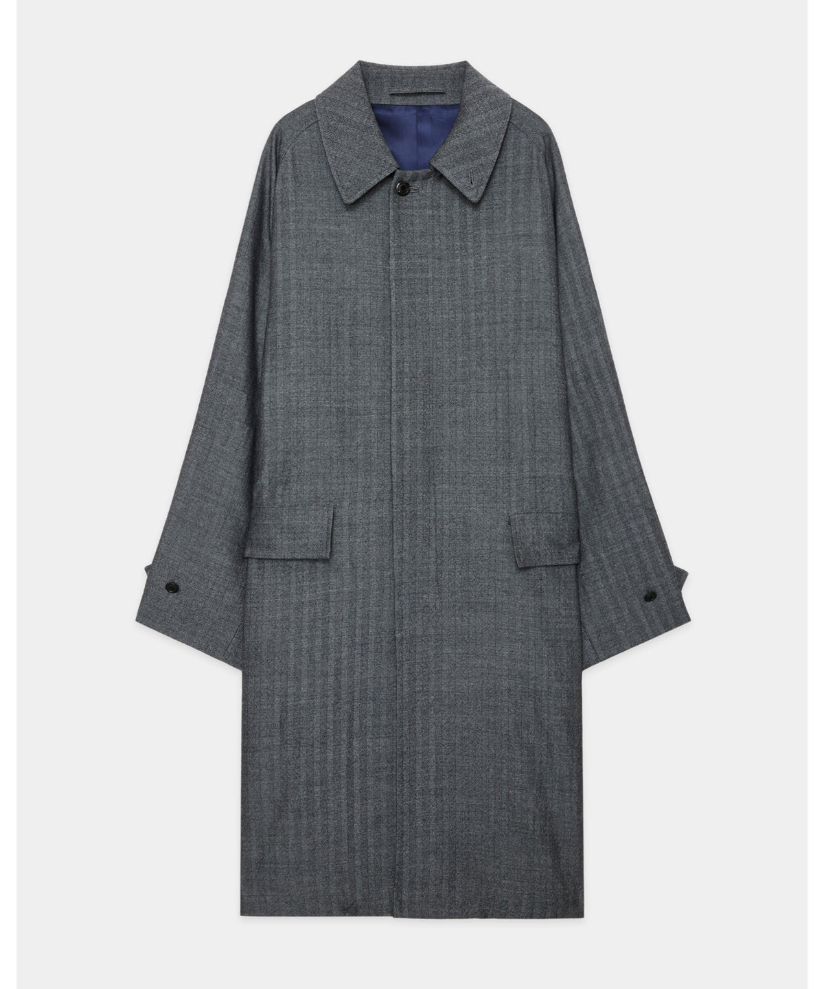 Tumbled Wool Serge Raglan Sleeve Coat
