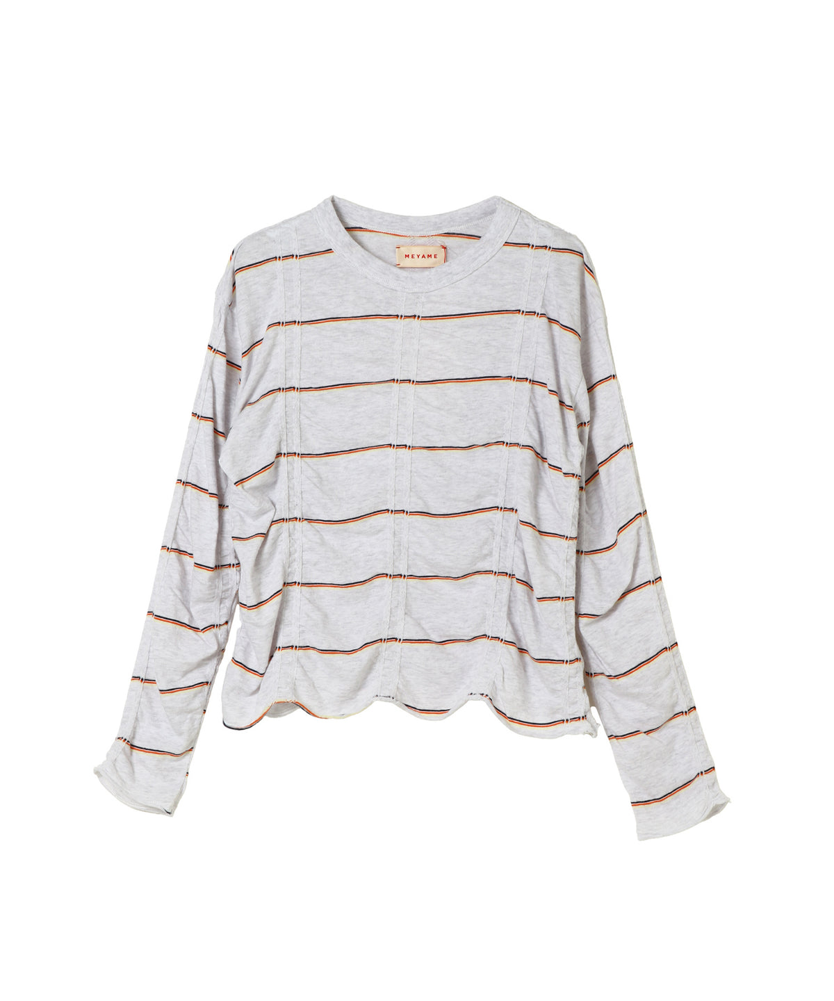 Tucked Jacquard Border Pullover